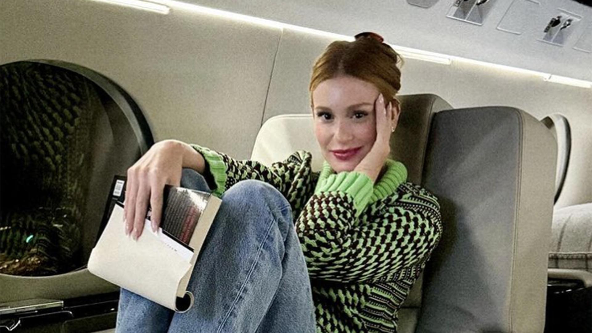 Marina Ruy Barbosa viaja em jatinho de mais de R$ 100 milhões