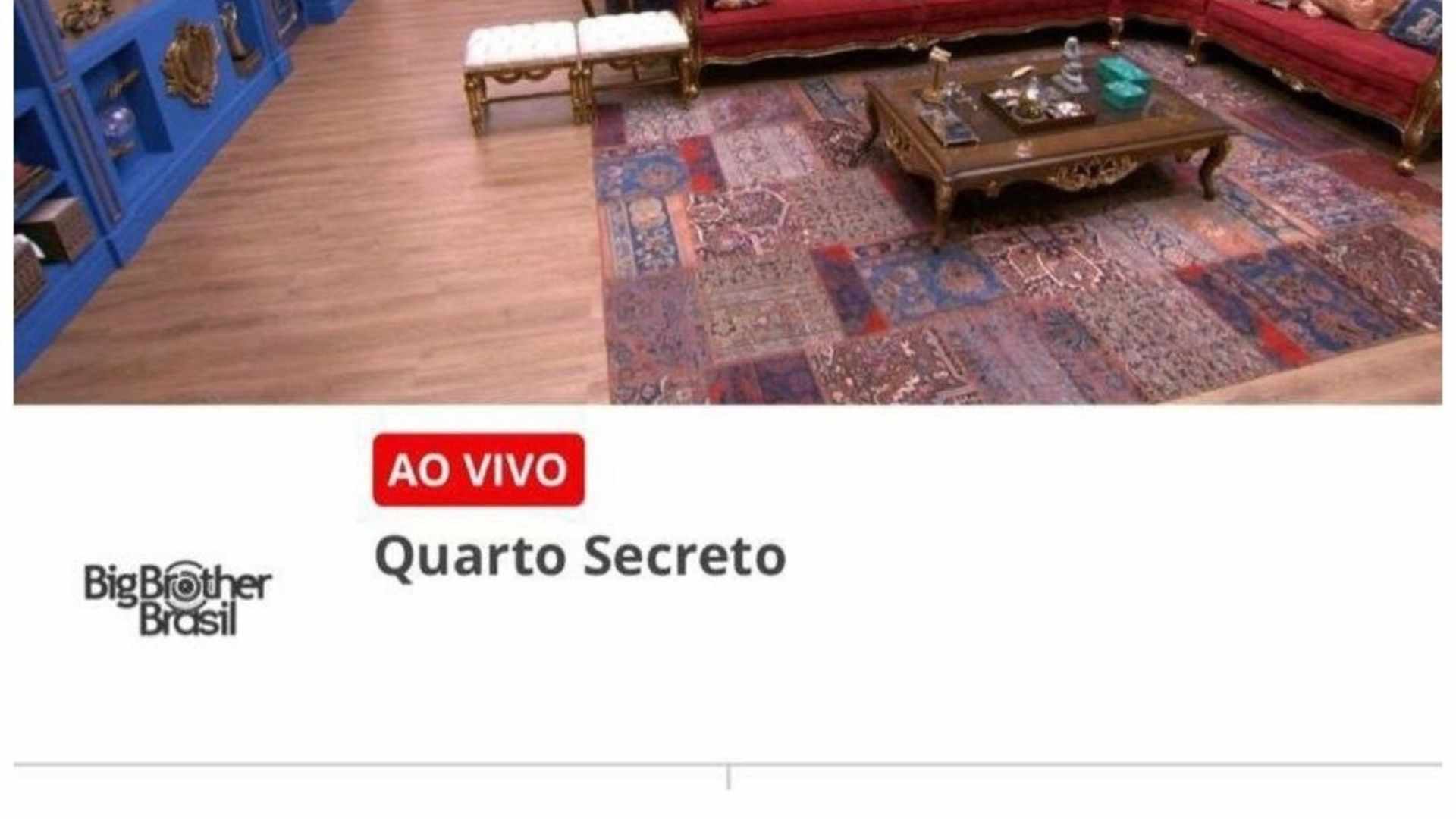 BBB 24: O que será? Vaza câmera de suposto Quarto Secreto