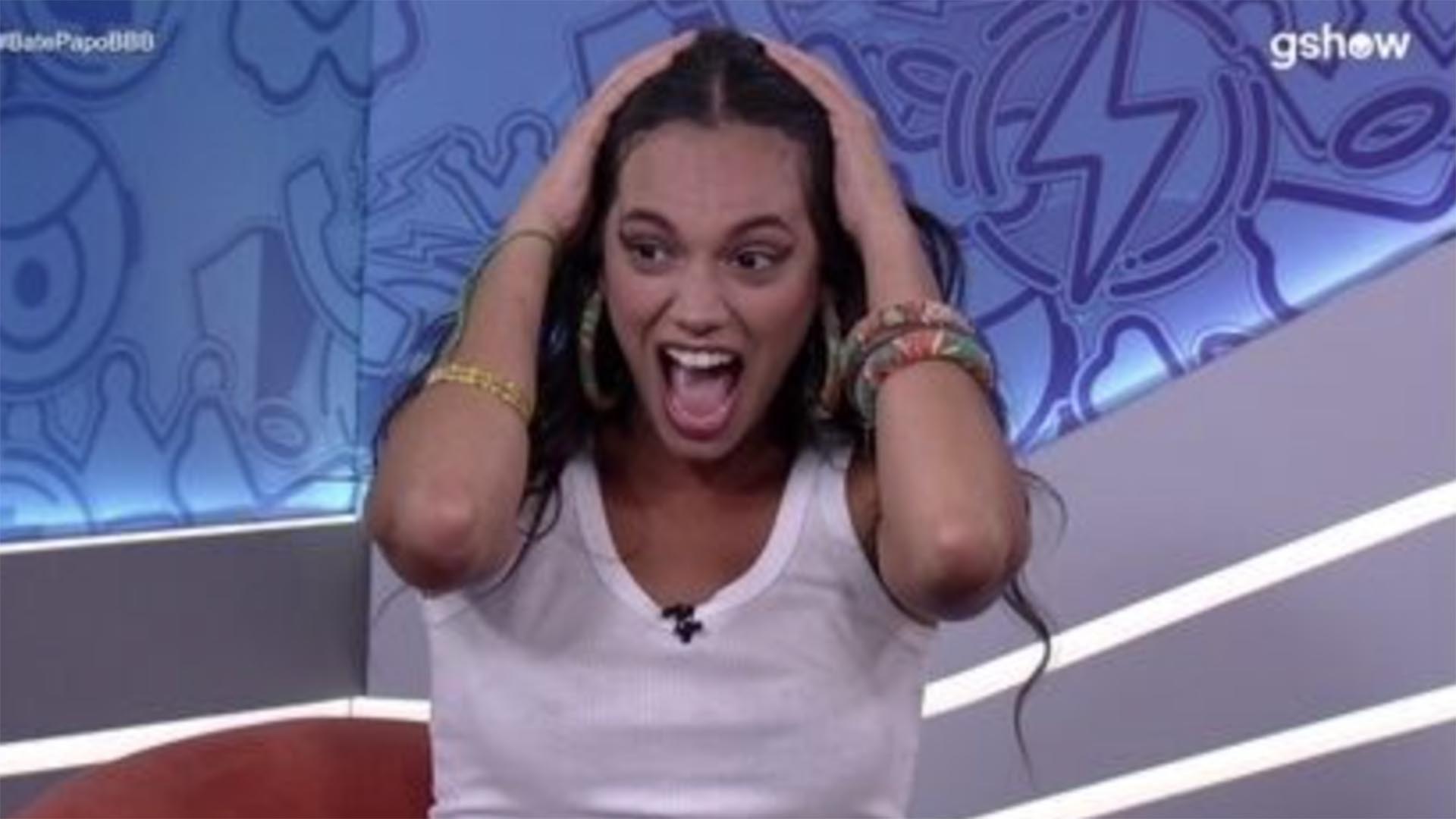 Ex-BBB Alane reage ao descobrir sua porcentagem de eliminação