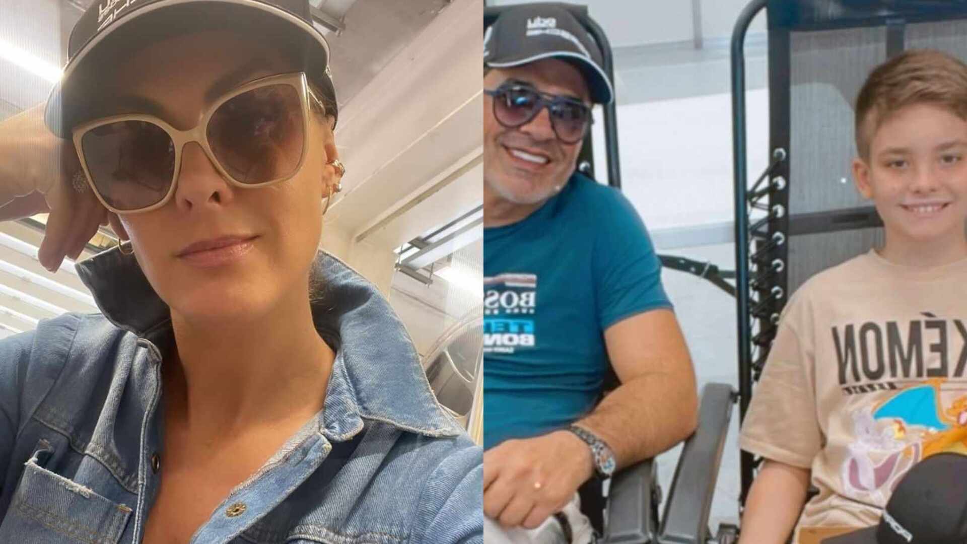 Ana Hickmann leva o filho para conhecer hobby de Edu Guedes: ‘Emoções’