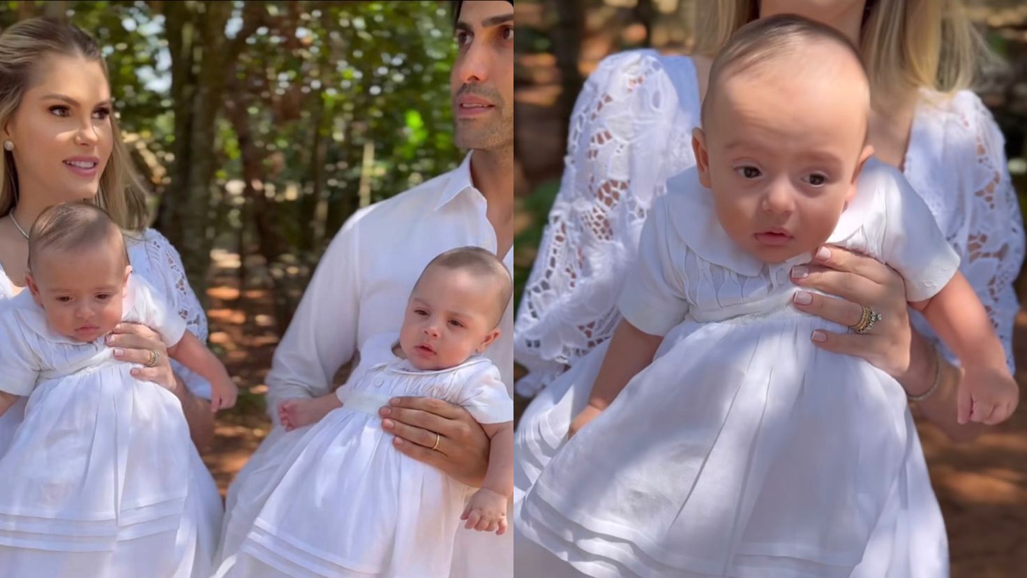 Bárbara Evans faz batizado dos filhos gêmeos e compartilha detalhes