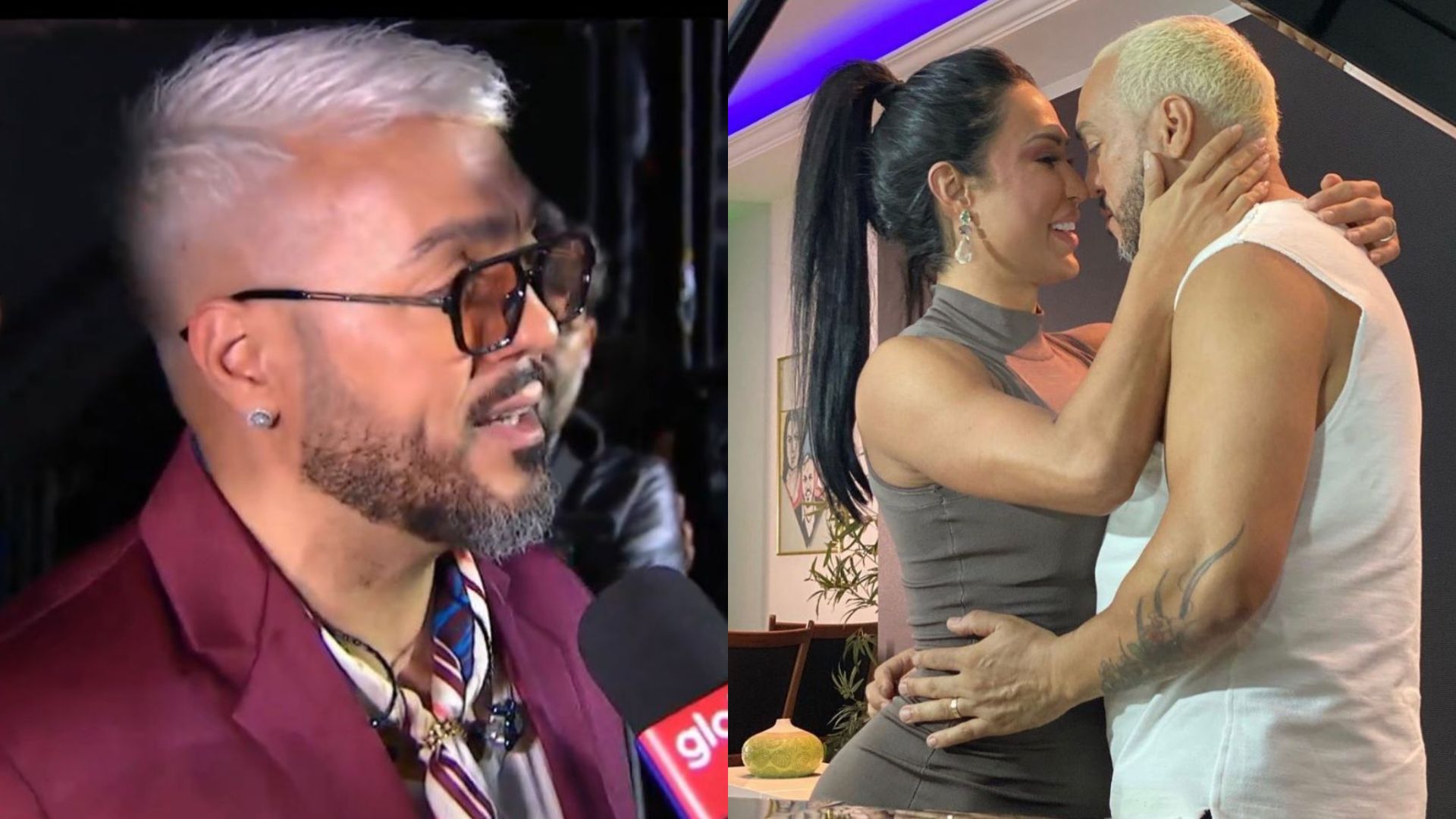 Em entrevista ao vivo, Belo desabafa após separação de Gracyanne: “Difícil”