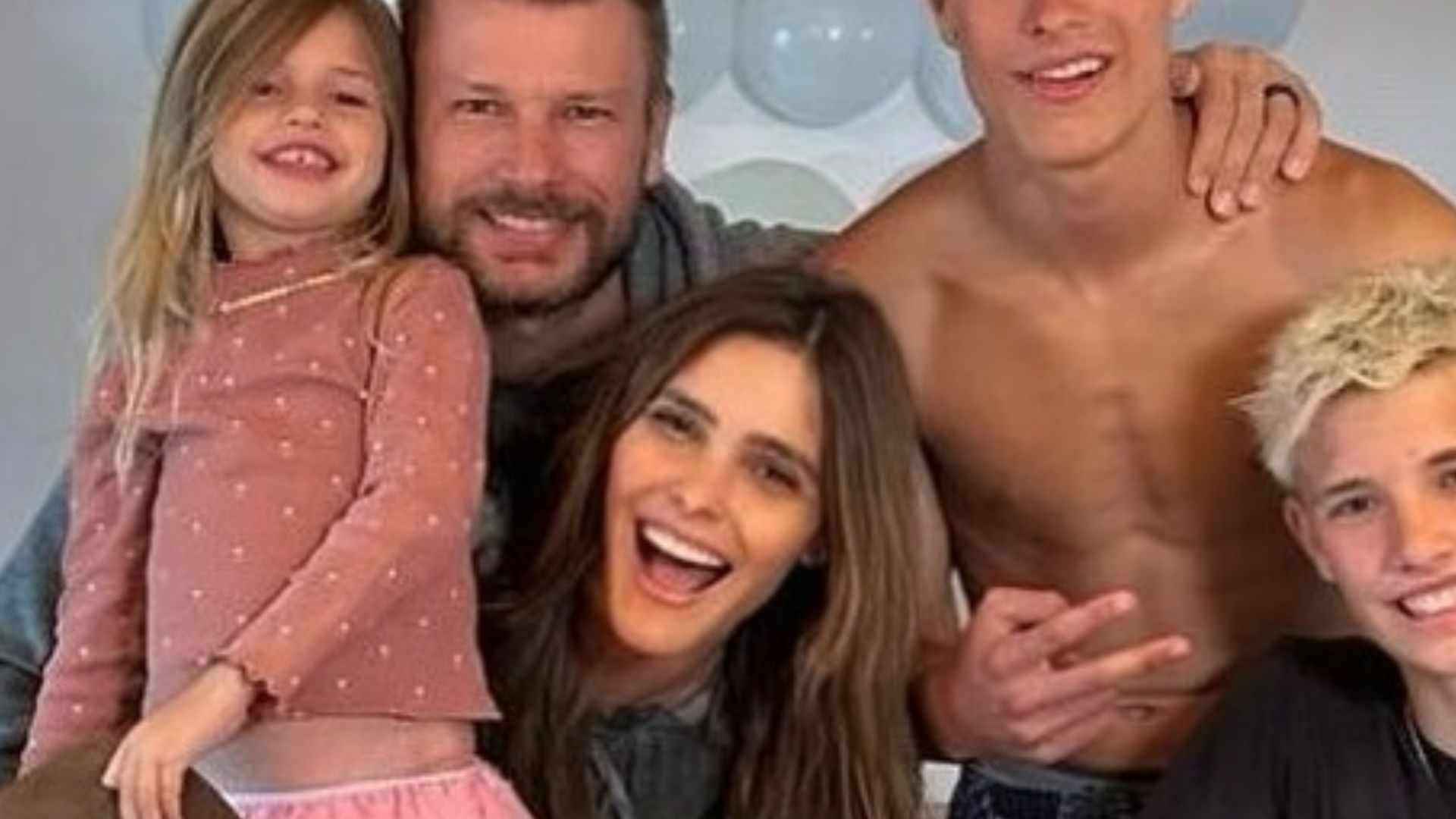 Com os filhos, Fernanda Lima celebra aniversário de Rodrigo Hilbert
