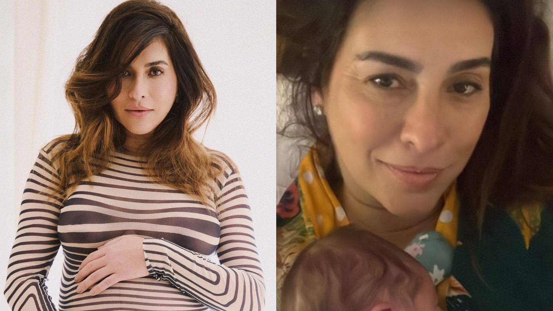 Fernanda Paes Leme mostra primeira foto com a filha recém-nascida em casa