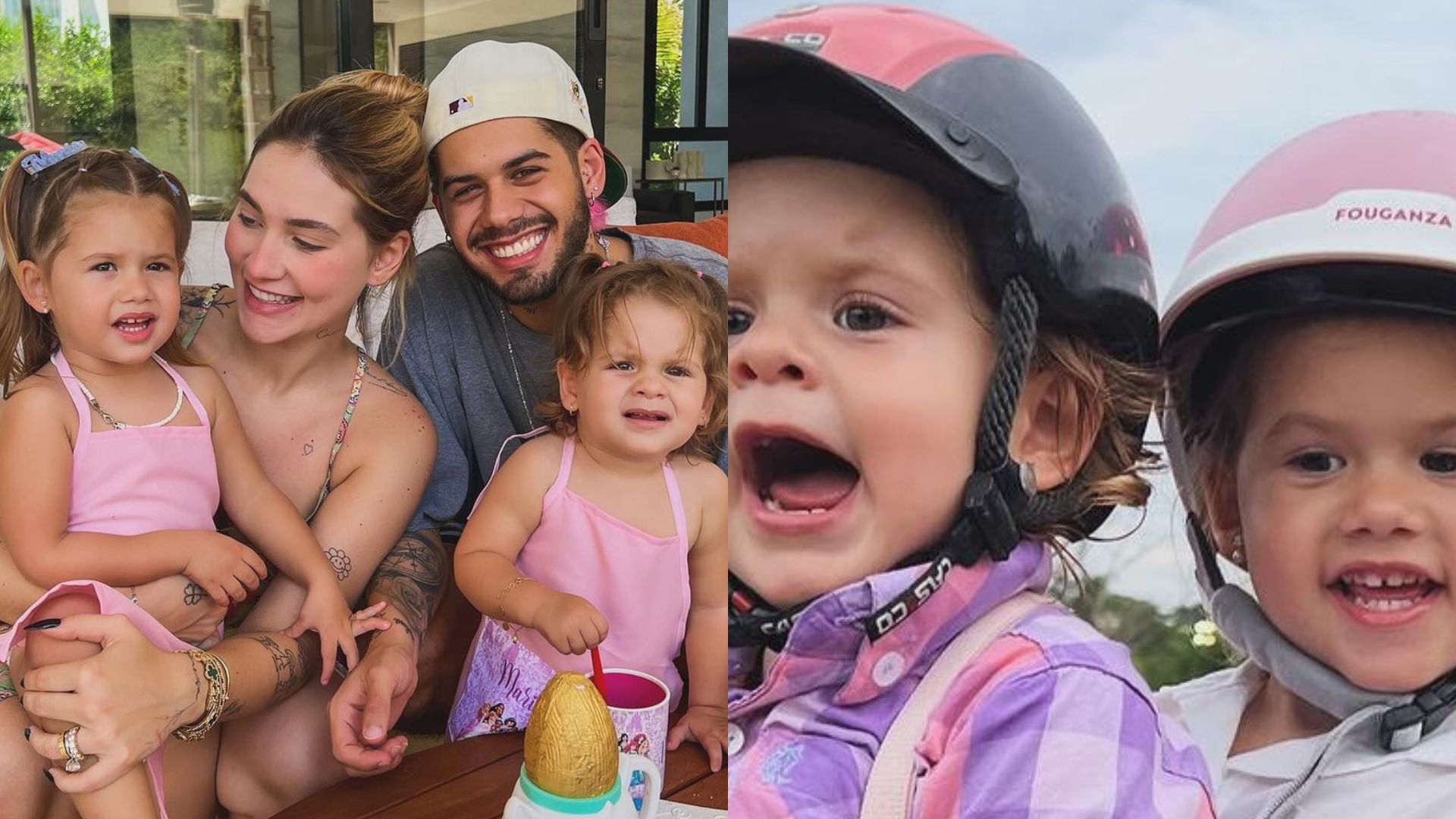 Filhas de Virginia e Zé Felipe curtem passeio a cavalo e encantam web