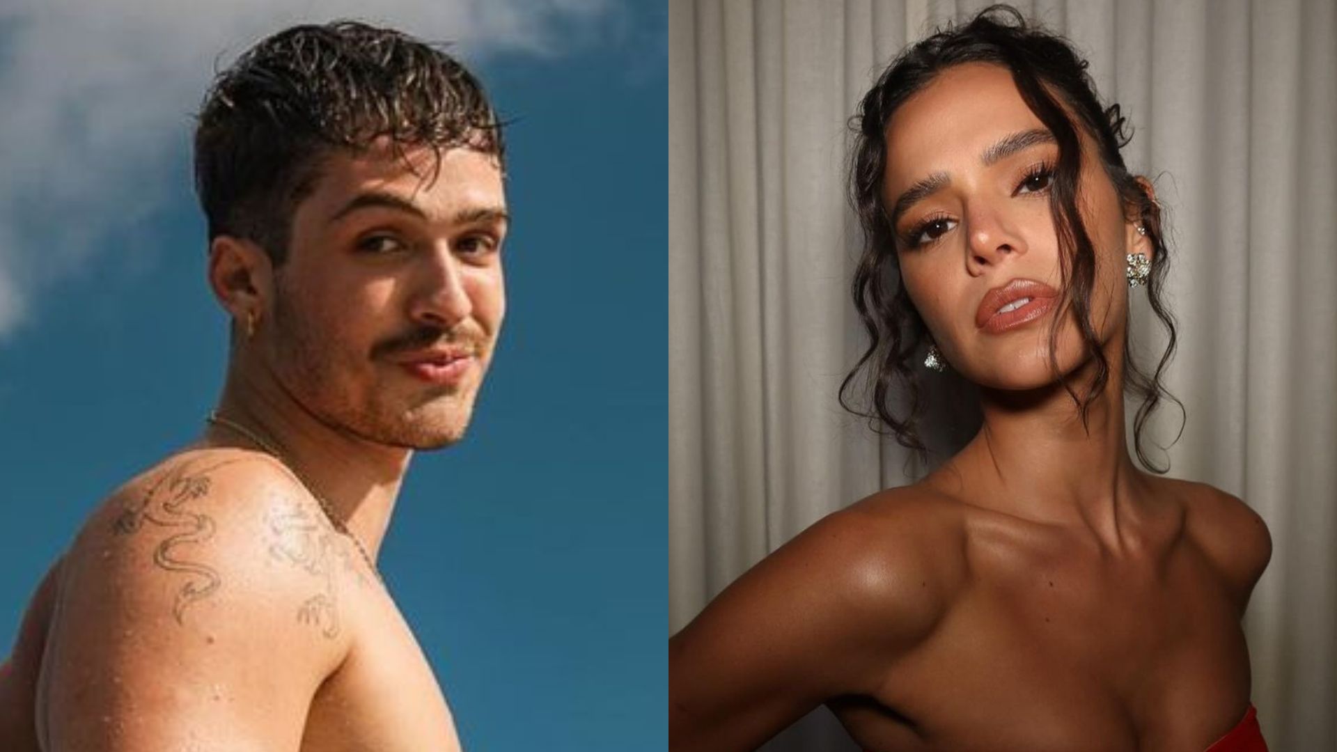 Flagrados! Bruna Marquezine e João Guilherme são vistos aos beijos em show
