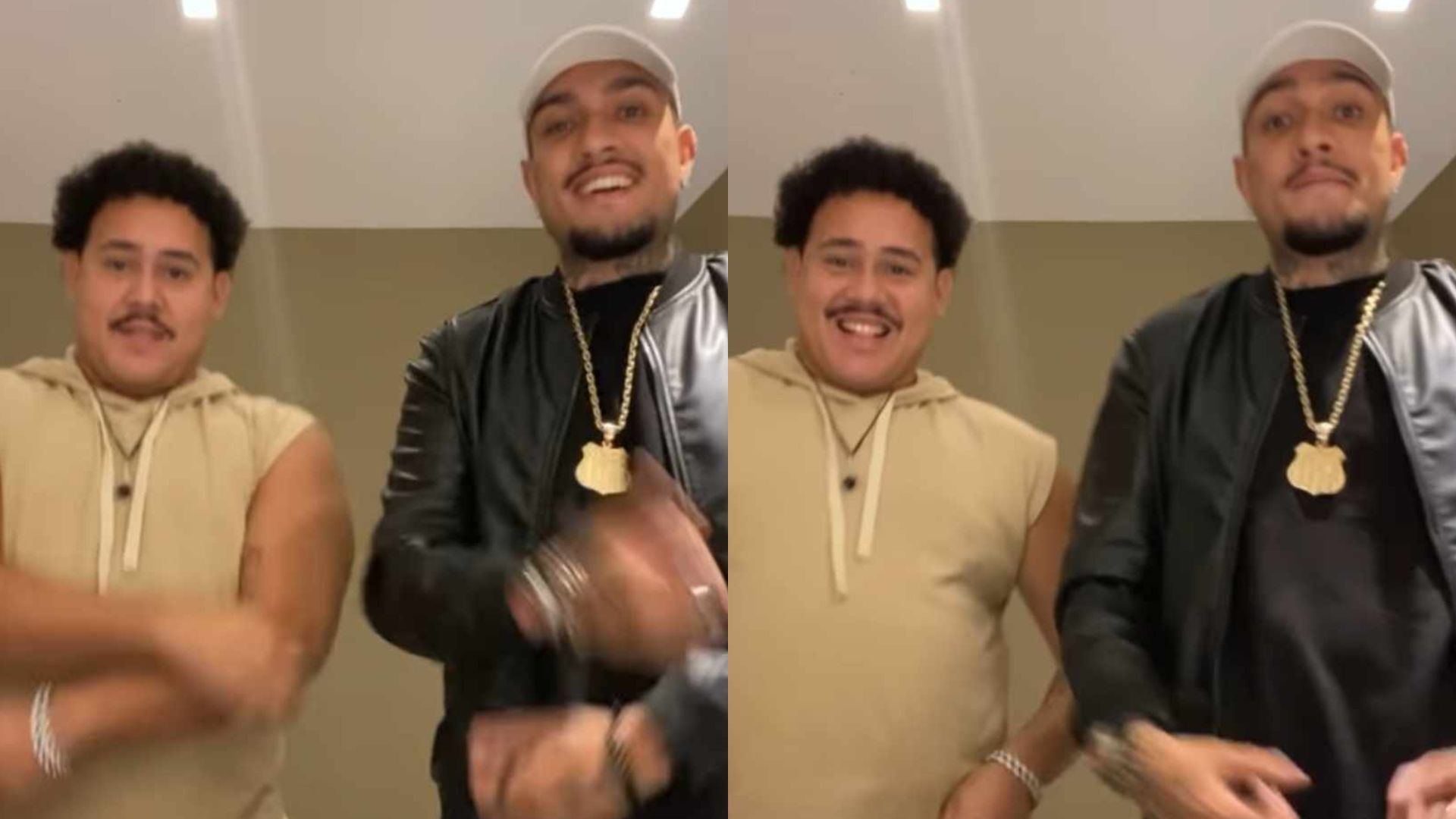 Fora do BBB 24, MC Bin Laden e Lucas Henrique dançam ao som de ‘Calma Calabreso’
