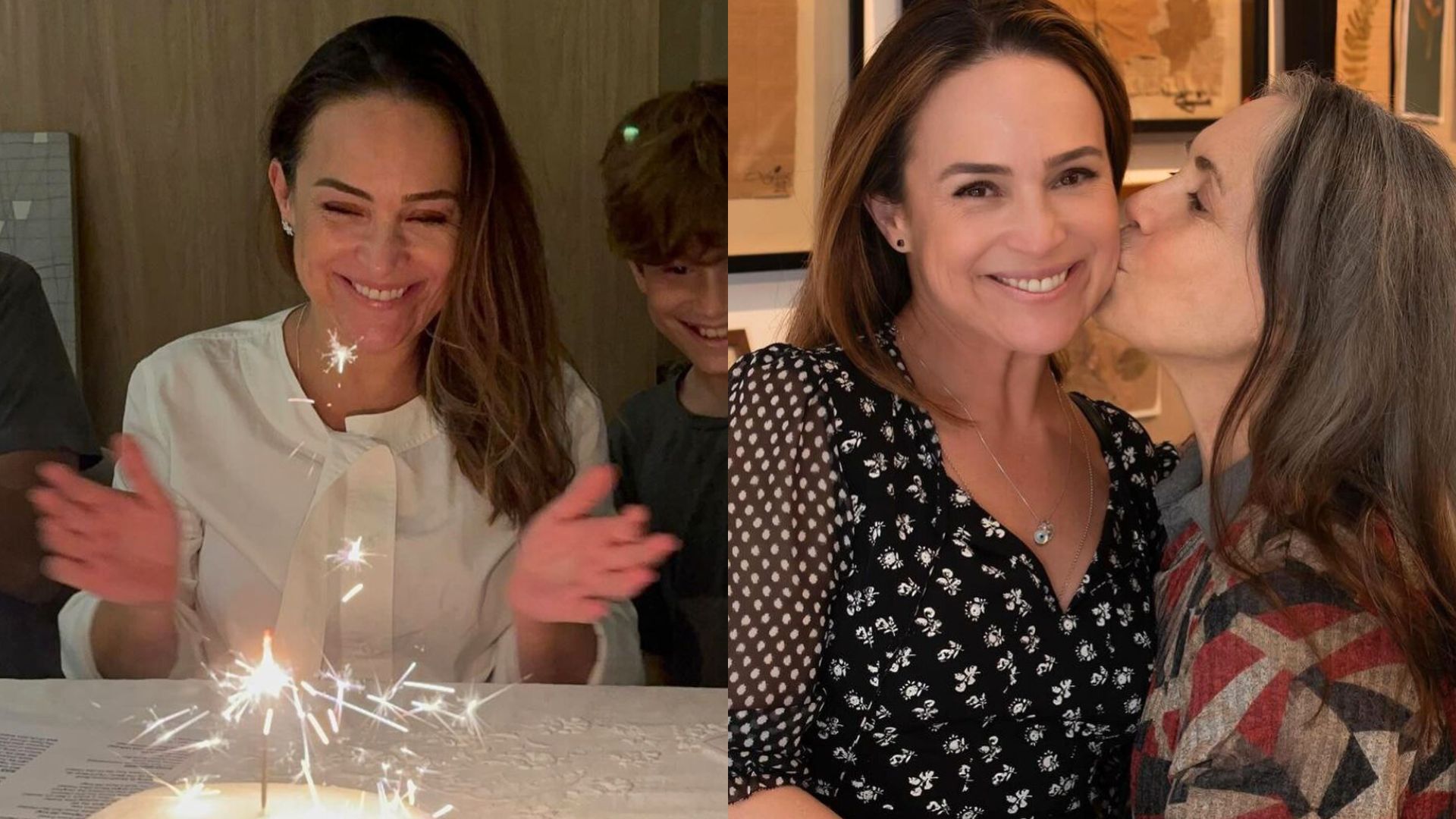 Gabriela Duarte comemora 50 anos e ganha homenagem da mãe, Regina Duarte