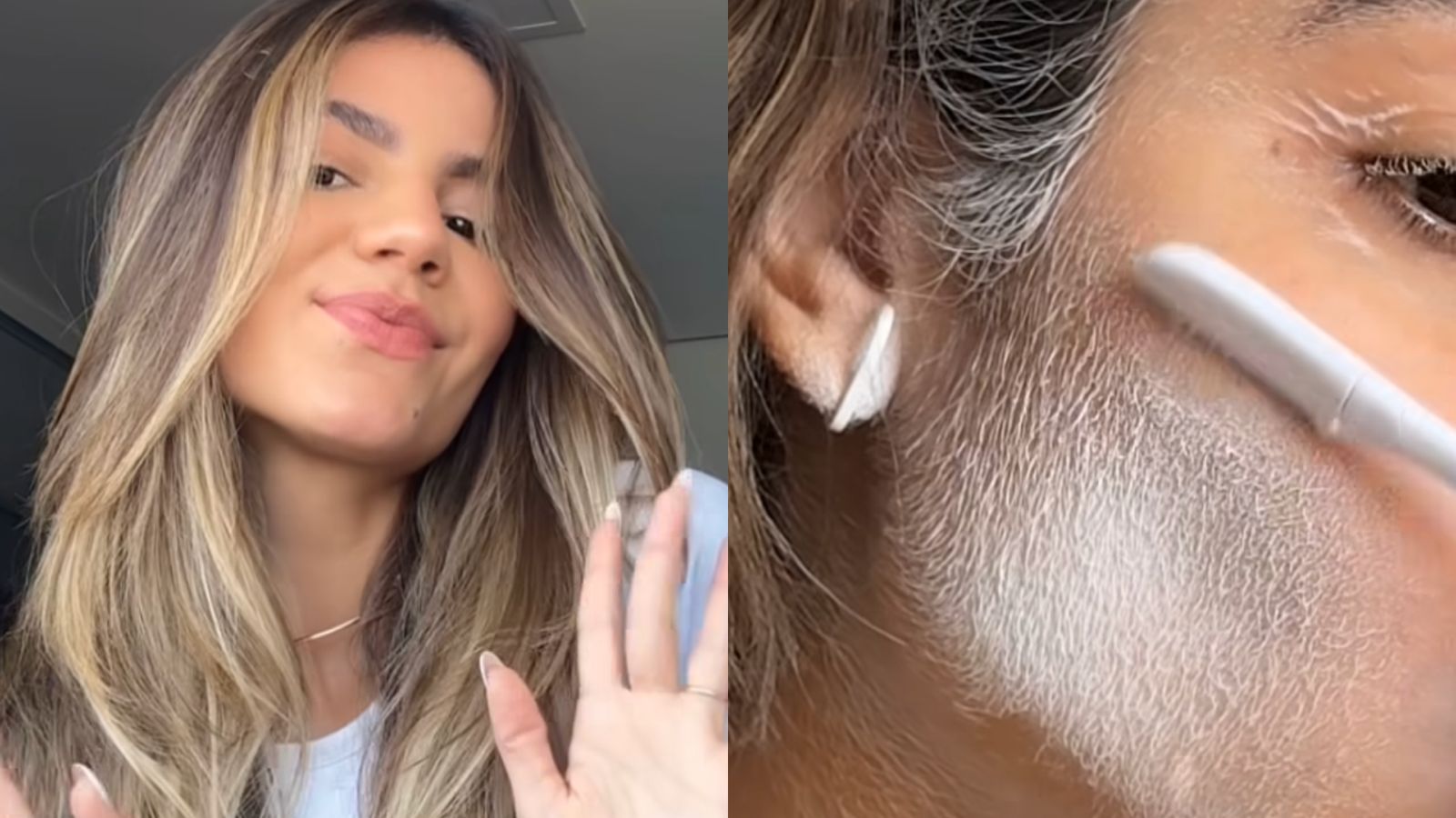 Hariany surpreende ao mostrar depilação facial diferentona: ‘Deu certo’