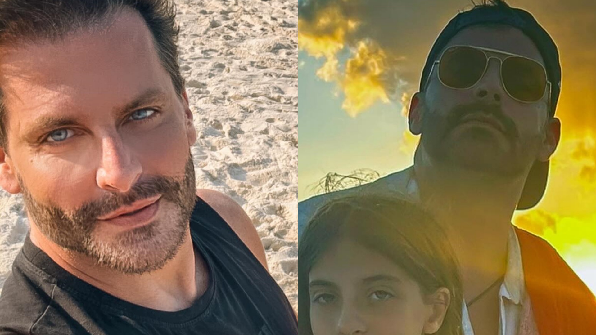 Henri Castelli chama atenção ao posar com a filha: “Lindos”