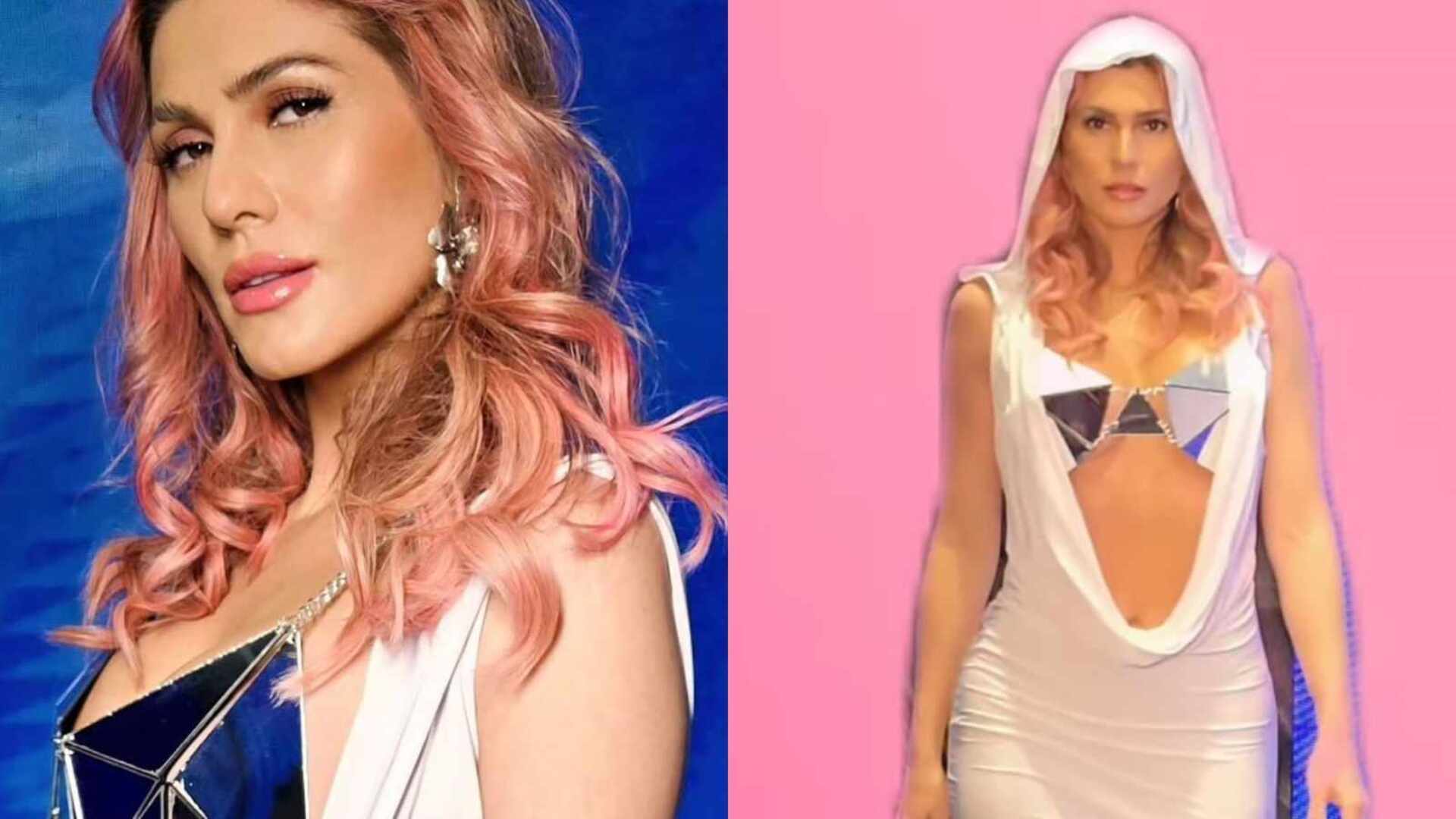 Que look é esse? Lívia Andrade intriga com top de espelho: ‘Pedaços’