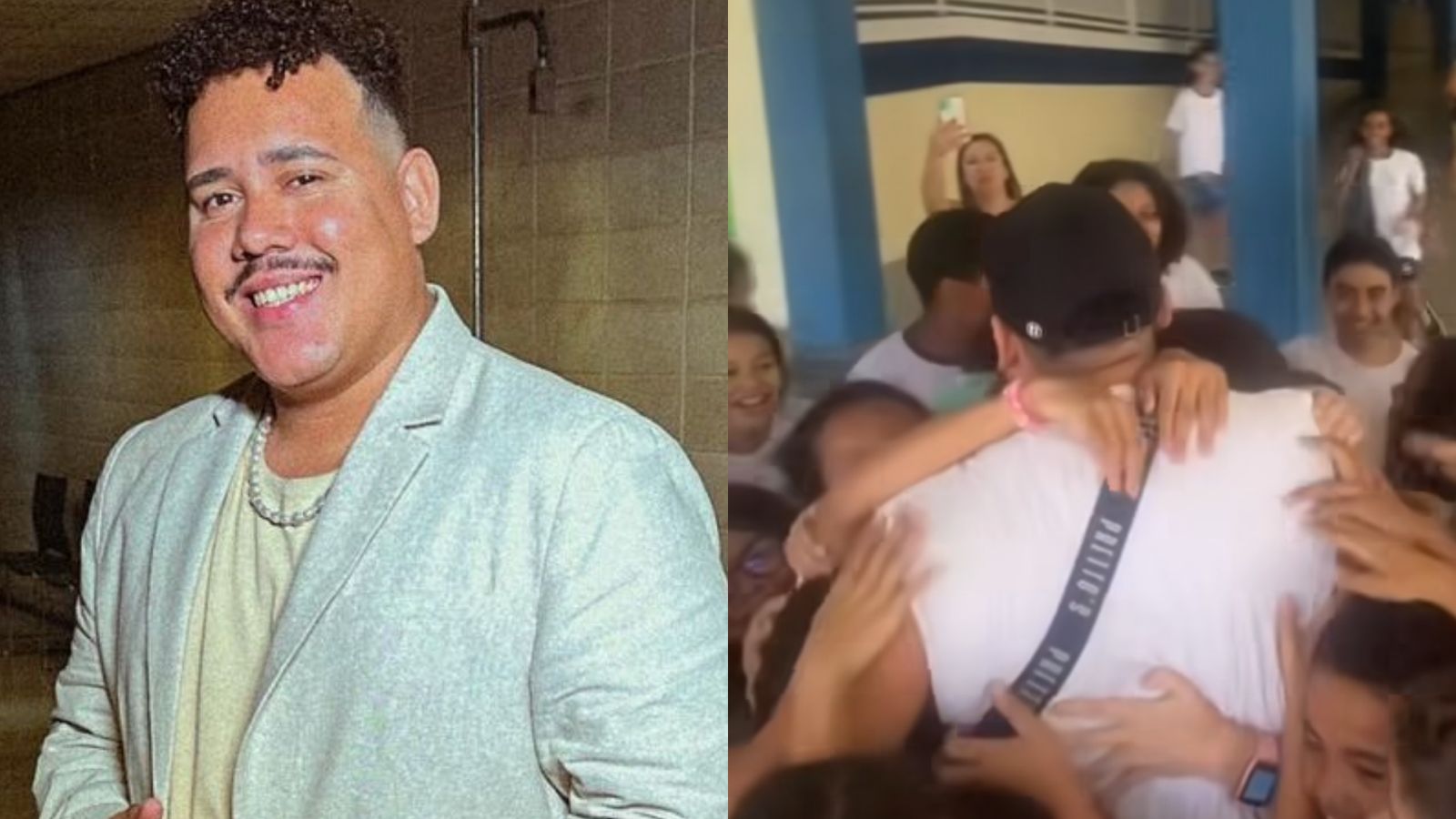 Lucas é recebido por alunos em sua antiga escola após BBB 24: ‘Calabreso’