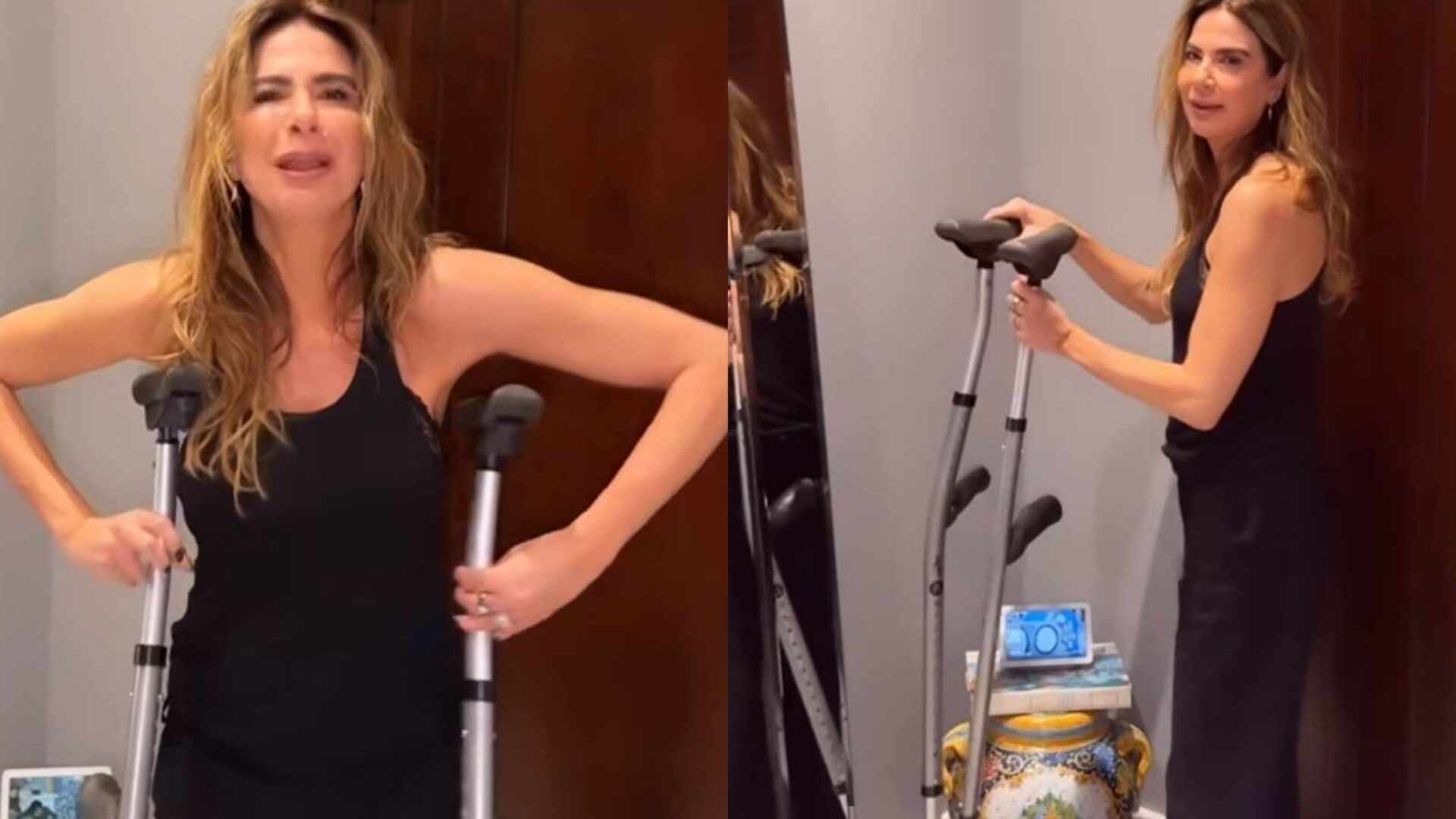 Luciana Gimenez mostra fim de suas muletas após superar acidente