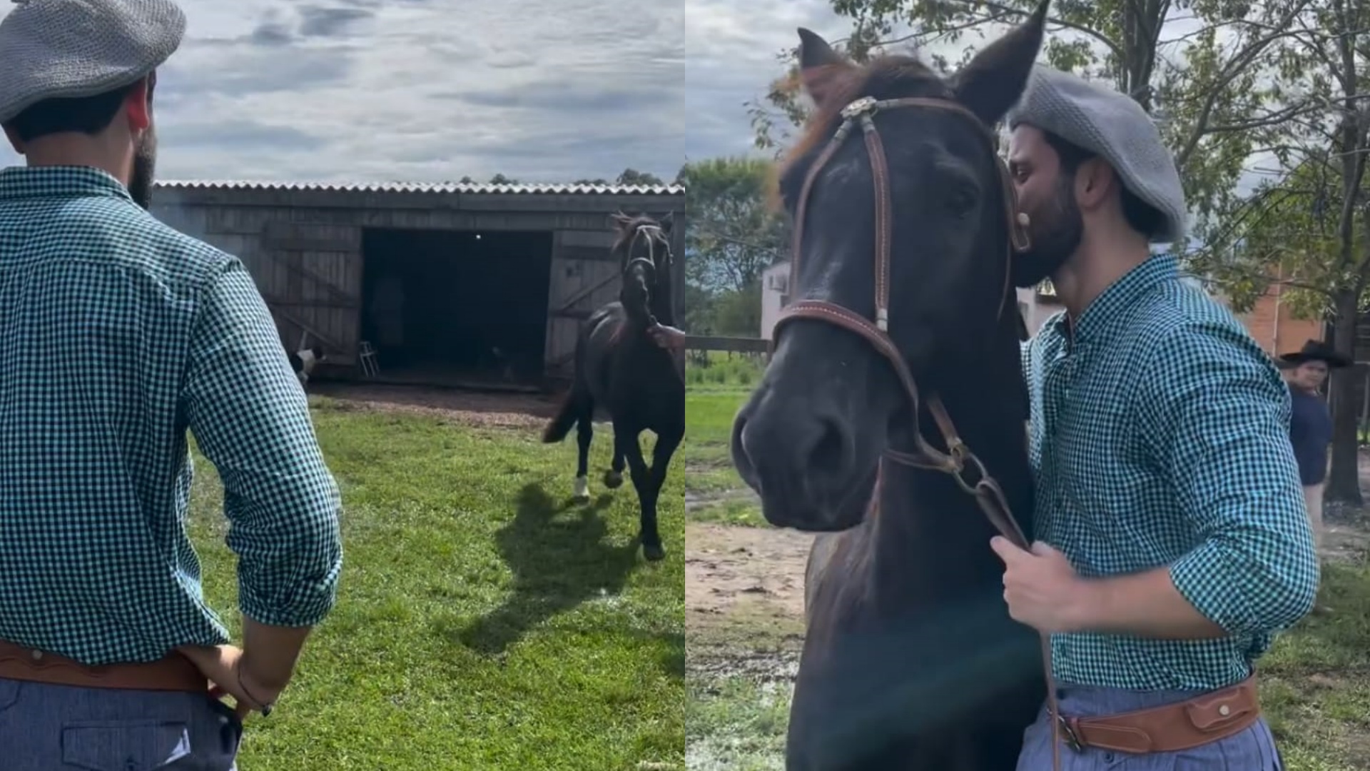 Ex-BBB Matteus se emociona em reencontro com seu cavalo: “Meu companheiro”