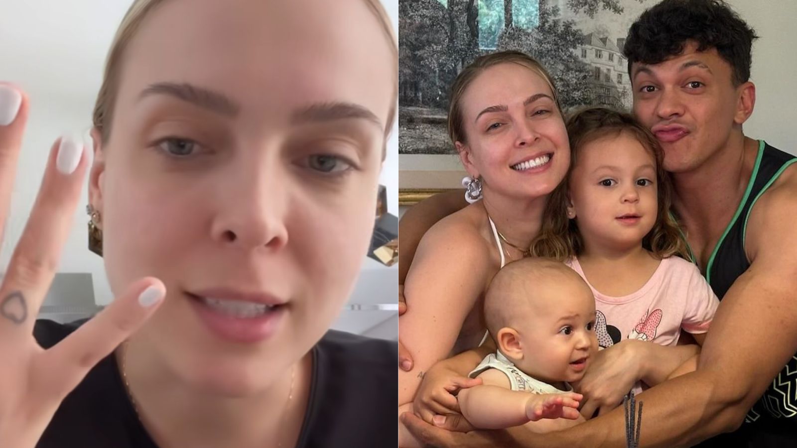 Tata Estaniecki esclarece após surgir sem aliança com Julio Cocielo: ‘Dor surreal’