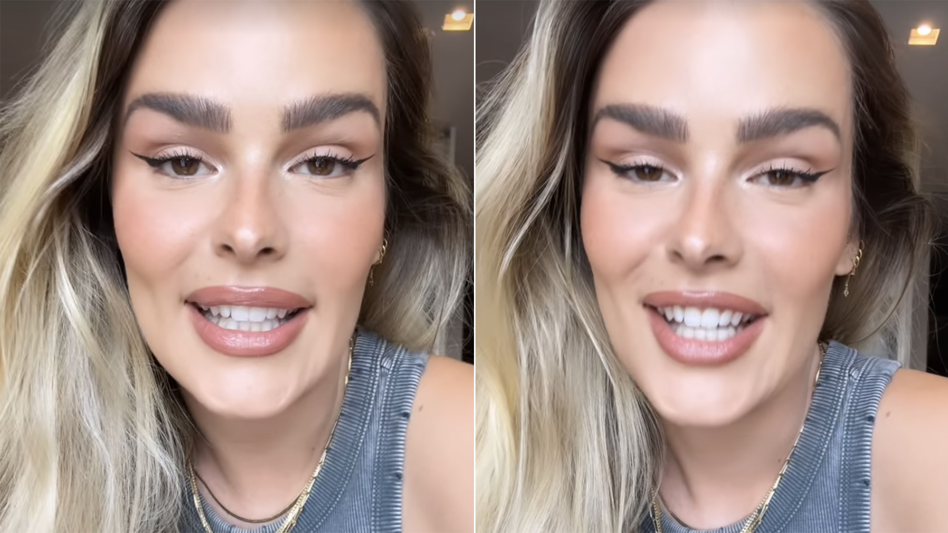 Yasmin Brunet reage após ser marcada em rumores sobre Michel do BBB 24