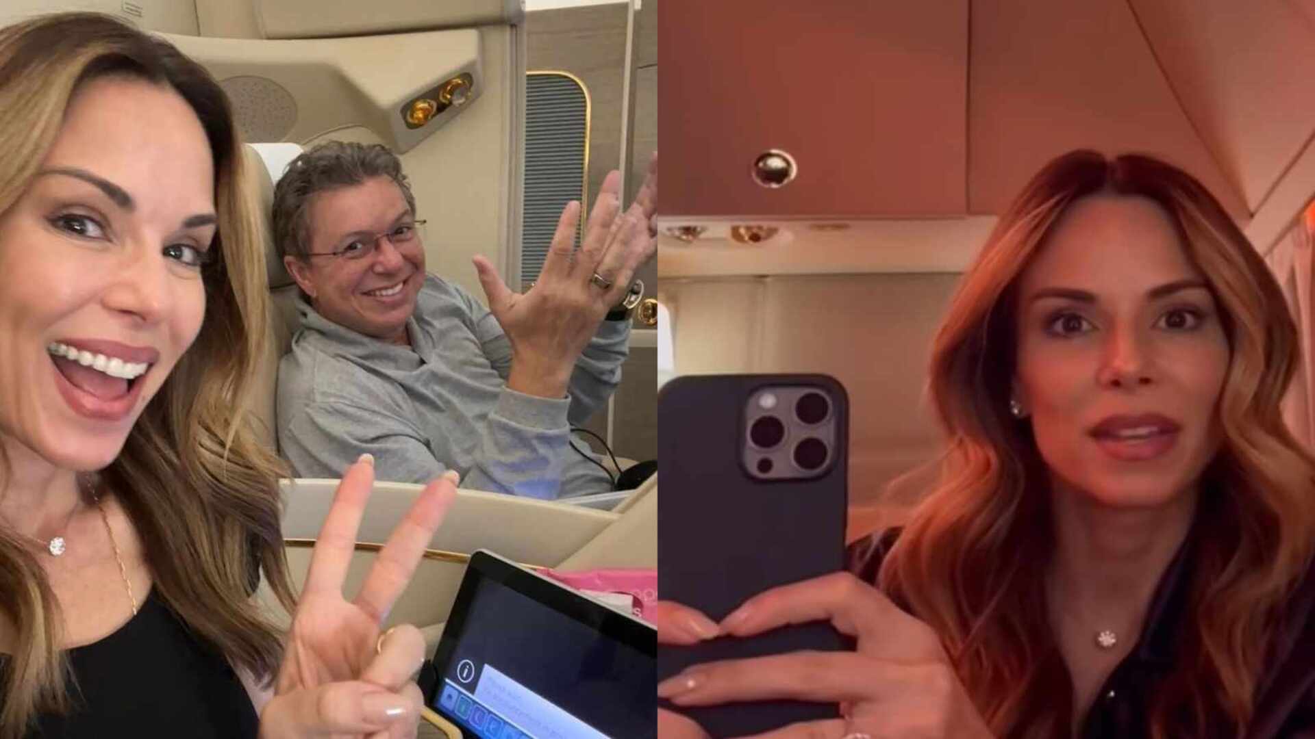 Ana Furtado mostra mais uma viagem em 1ª classe de avião de luxo