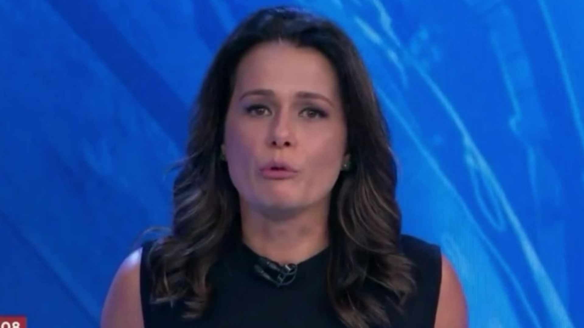 Apresentadora da Band não aguenta tragédia e chora ao vivo: ‘Sem chão’