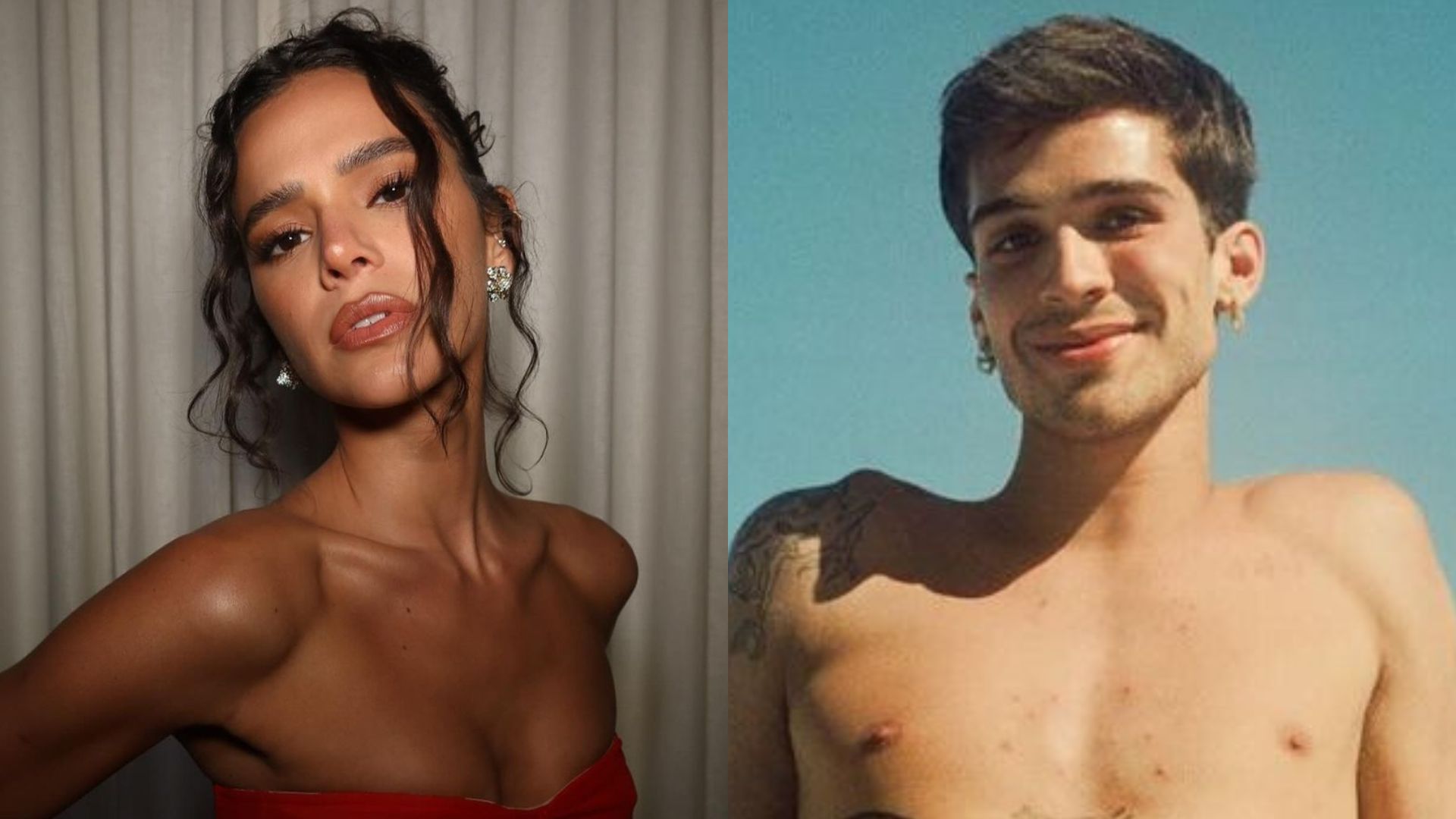 Assumidos? Bruna Marquezine e João Guilherme trocam carícias em festa