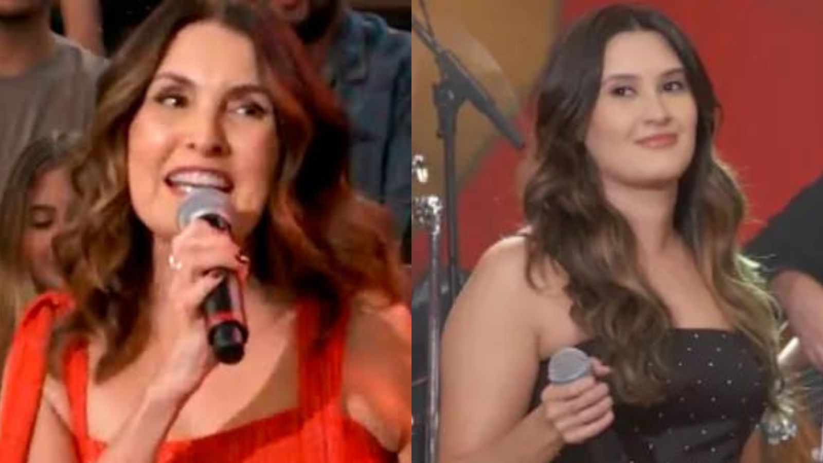 Talento! Fátima Bernardes surpreende ao soltar a voz com a filha no ‘Altas Horas’