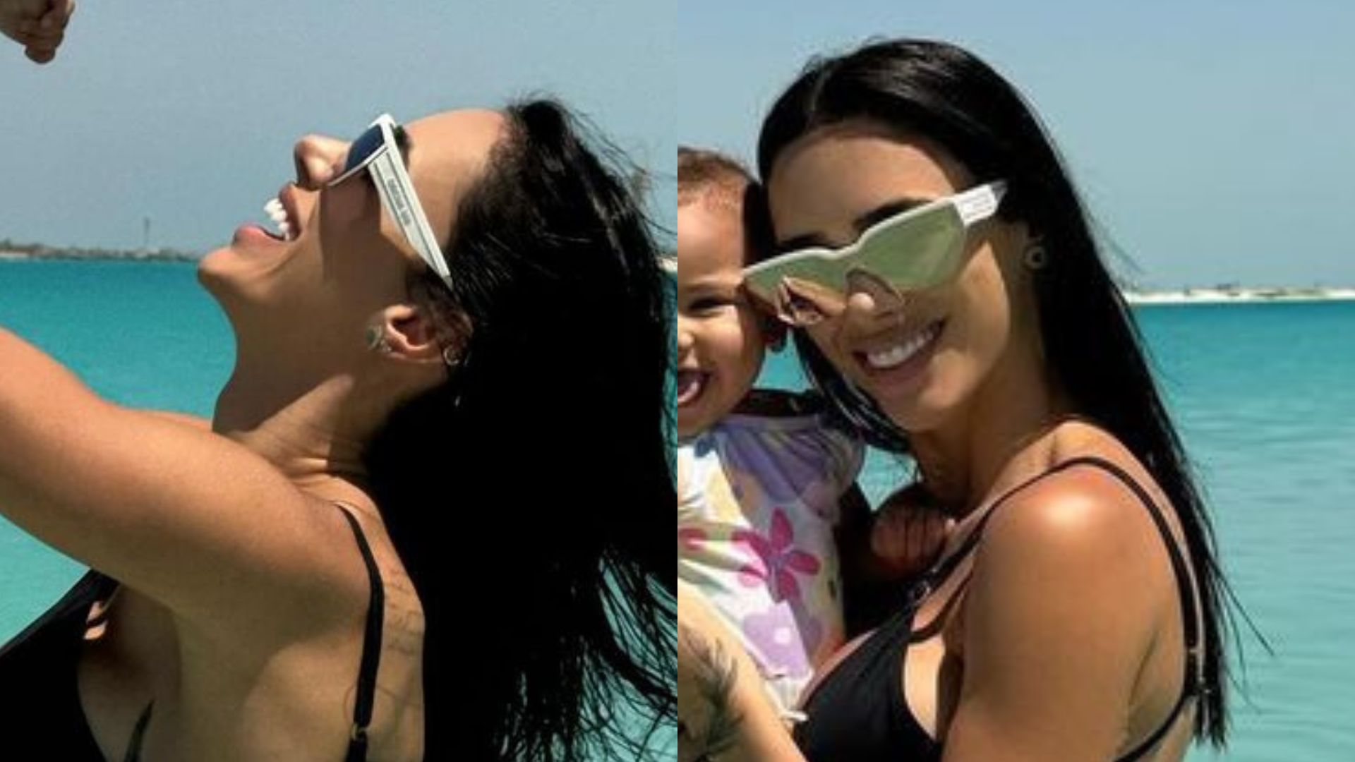 Bruna Biancardi estoura fofurômetro em praia na Arábia Saudita com Mavie
