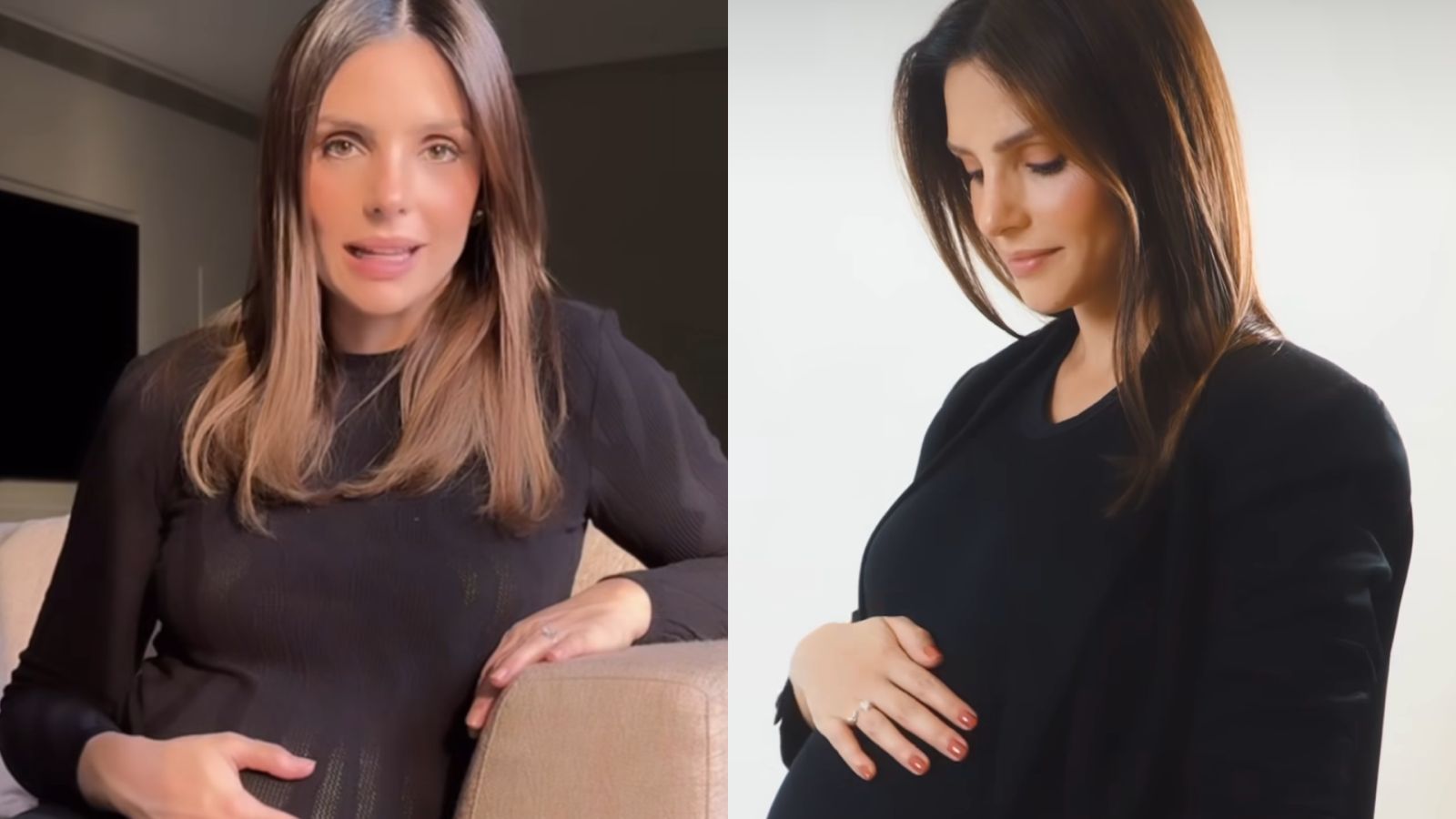 Carol Celico exibe barrigão na reta final da gestação: ‘Bebê ou tatu-bola?’