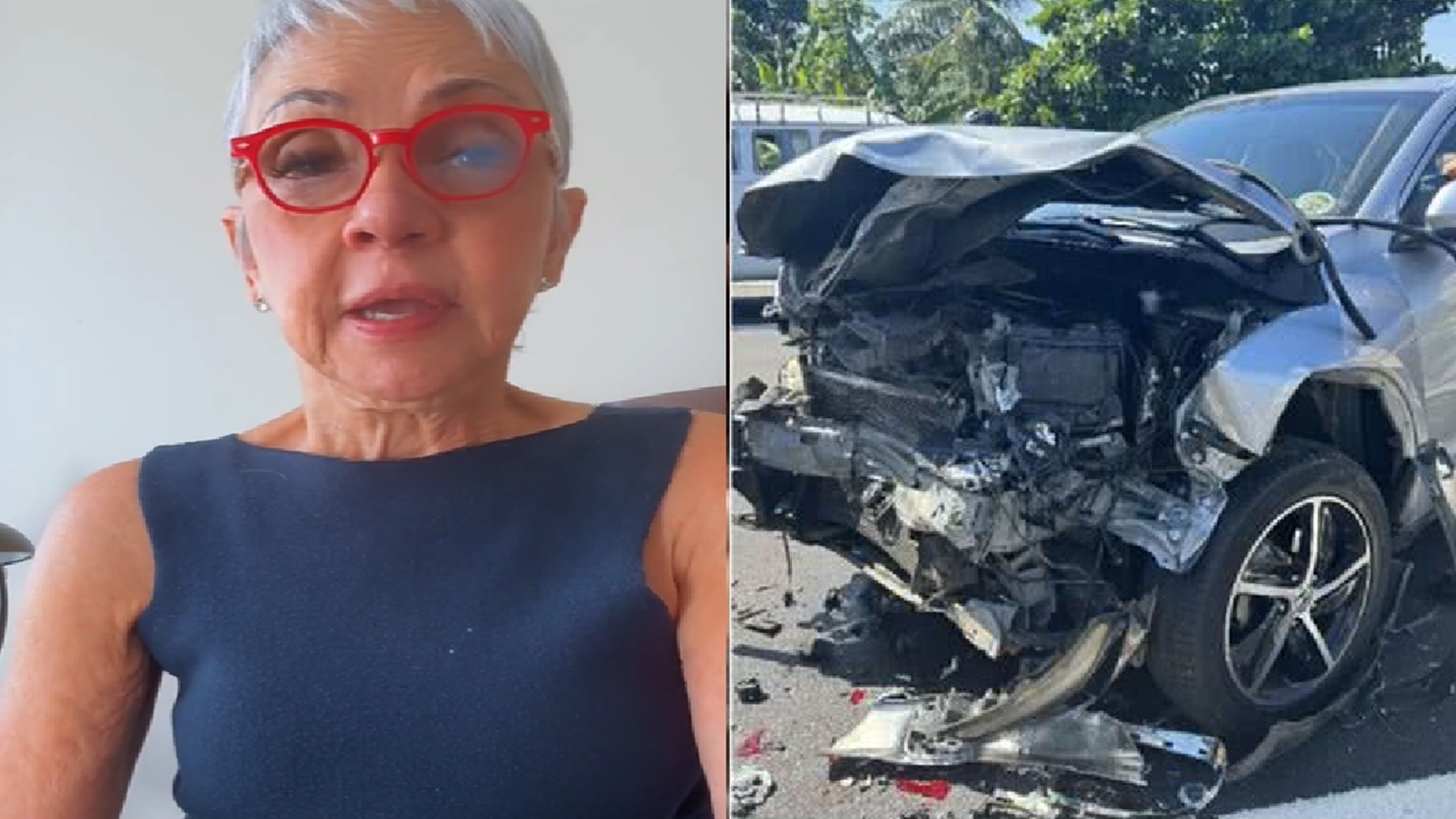 Cininha de Paula revela detalhes de acidente de carro