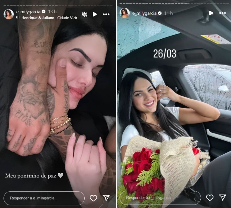 Emily Garcia reata com Victor Igoh - Foto: Reprodu&ccedil;&atilde;o / Instagram