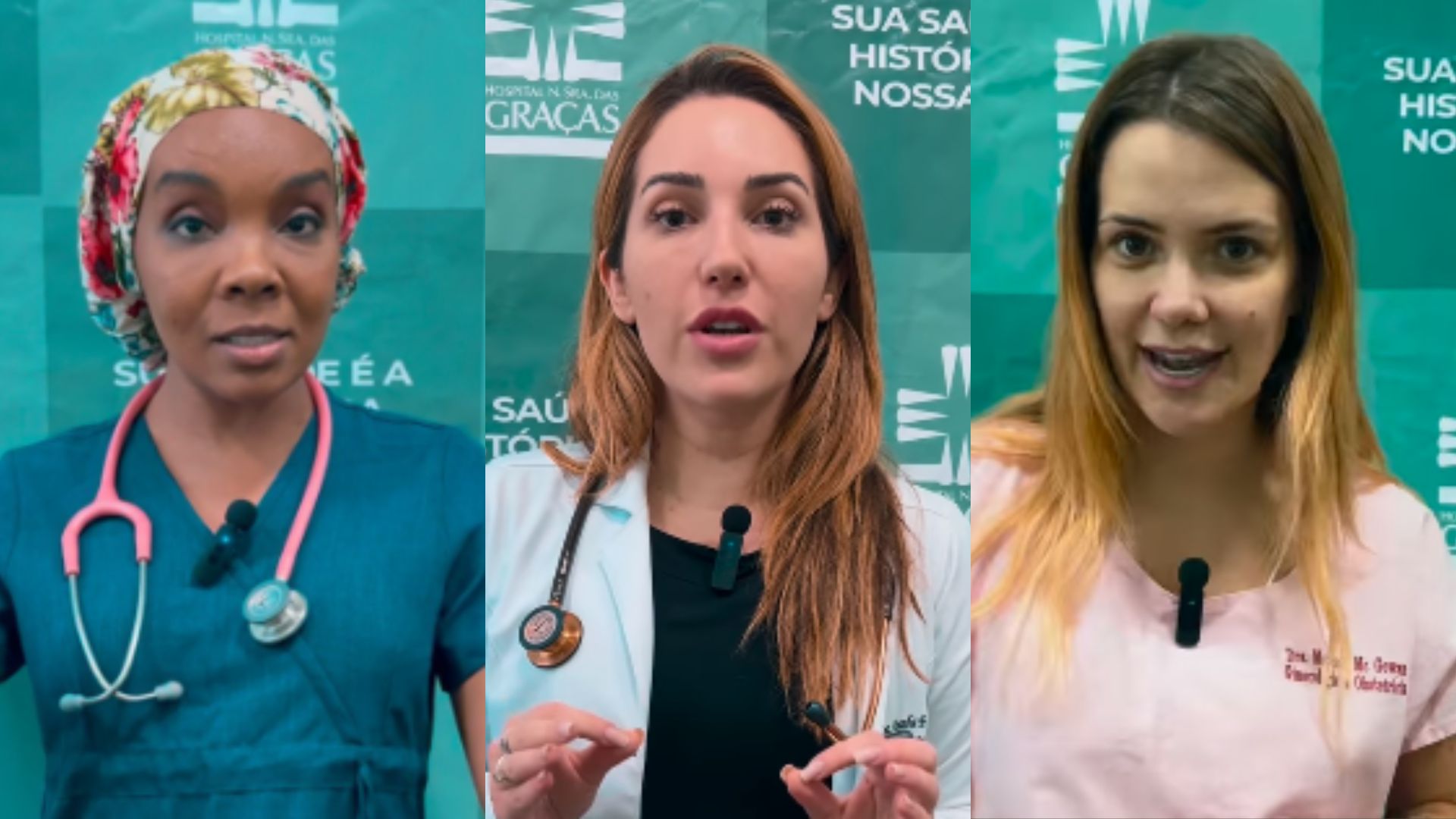 Ex-BBBs Amanda, Thelma e Marcela pedem doações hospitalares para o RS