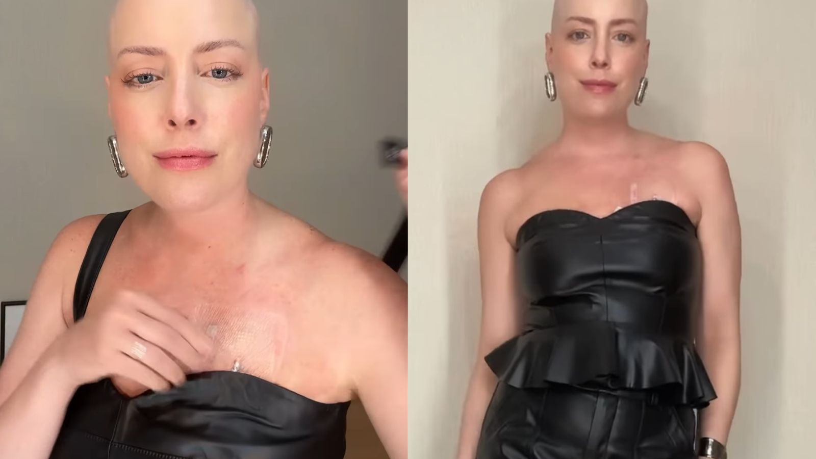 Fabiana Justus impacta com beleza ao apostar em look preto de couro