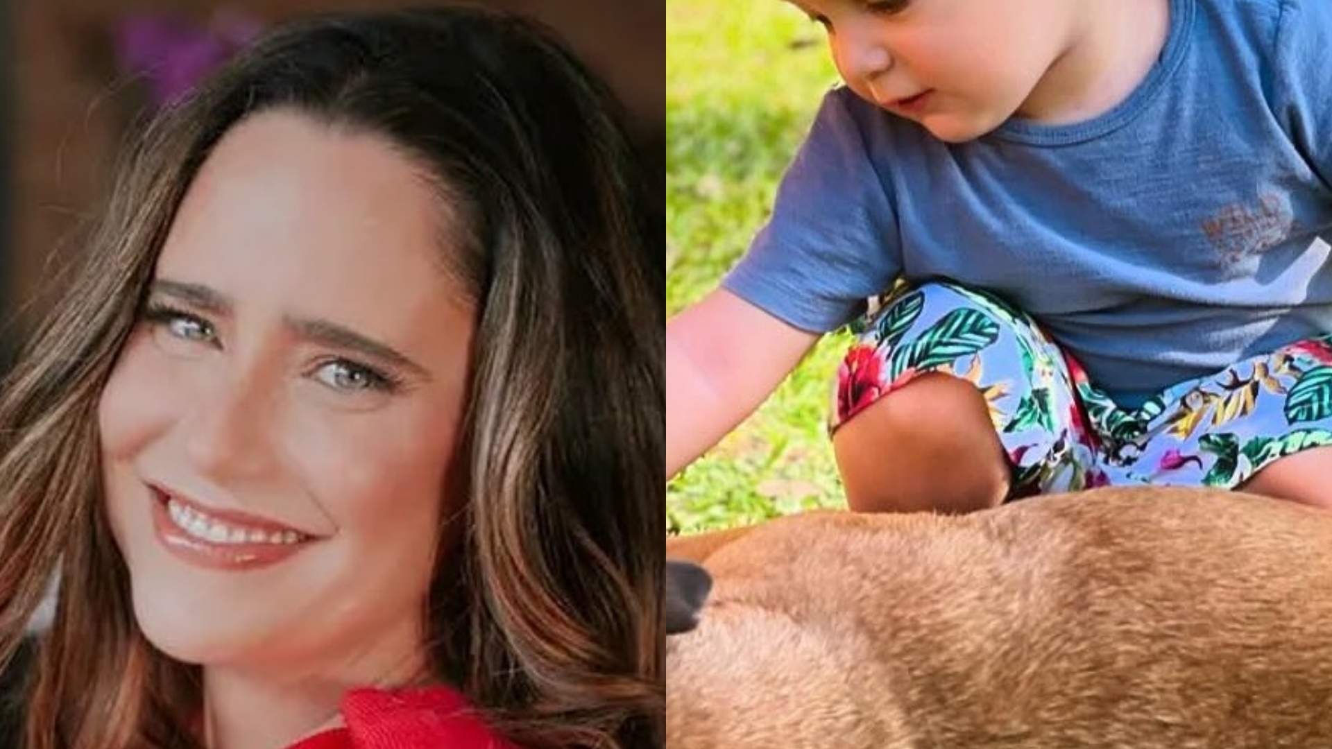 Fernanda Vasconcellos encanta ao mostrar o filho com cachorrinho: “Amor”