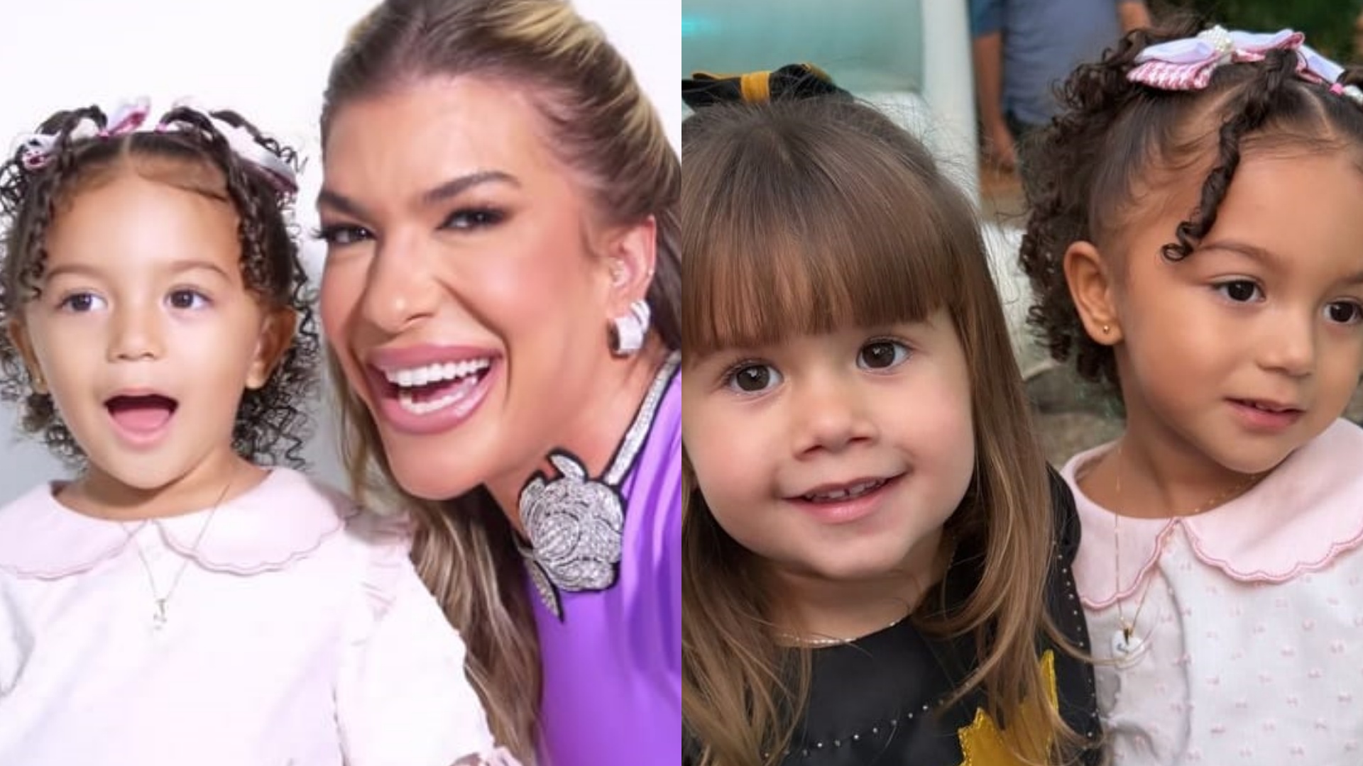 Com look estiloso, filha de Lore Improta marca presença em festa de Maria Alice