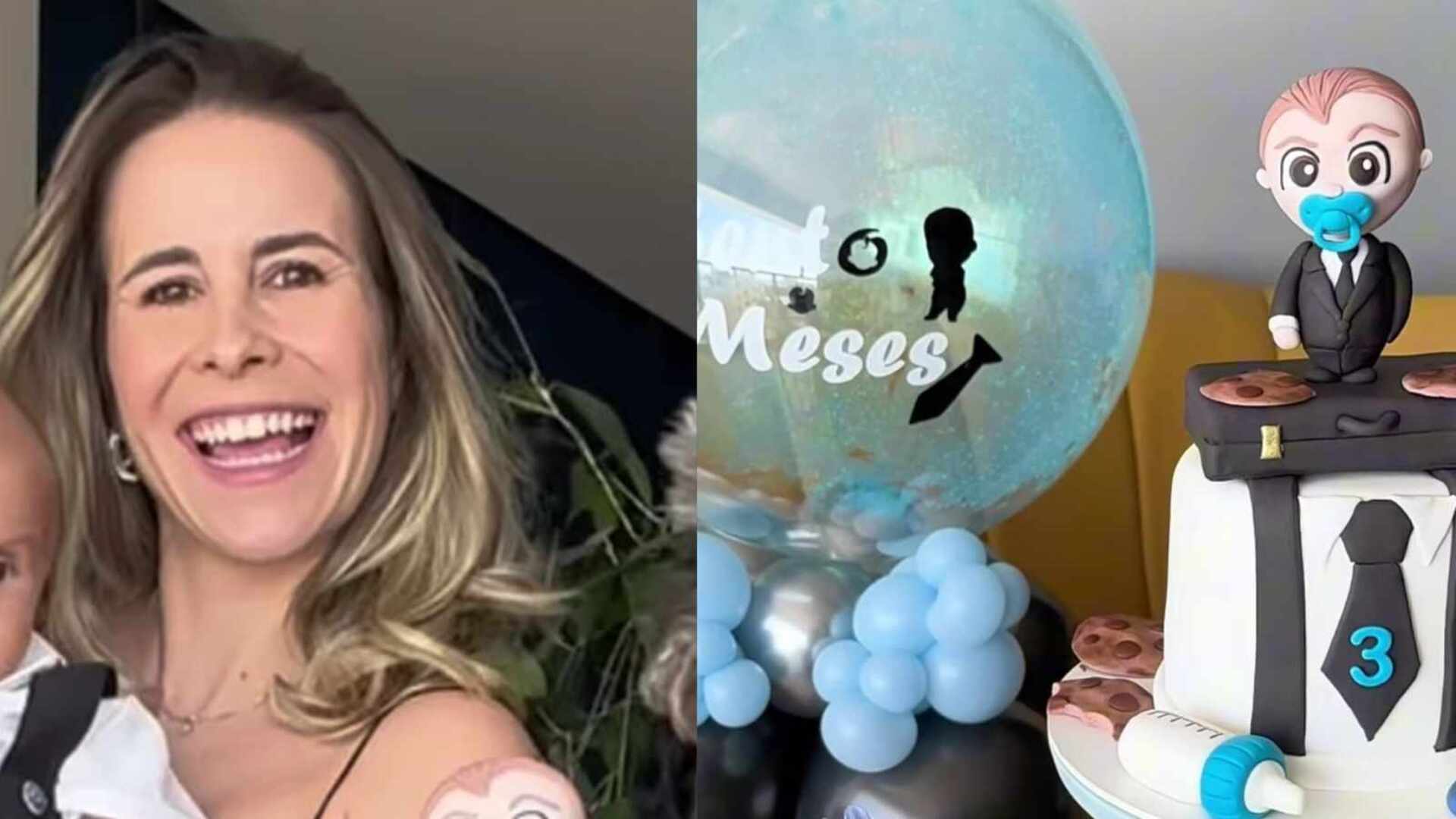 Apresentadora do ‘Mulheres’ faz mesversário temático para o filho