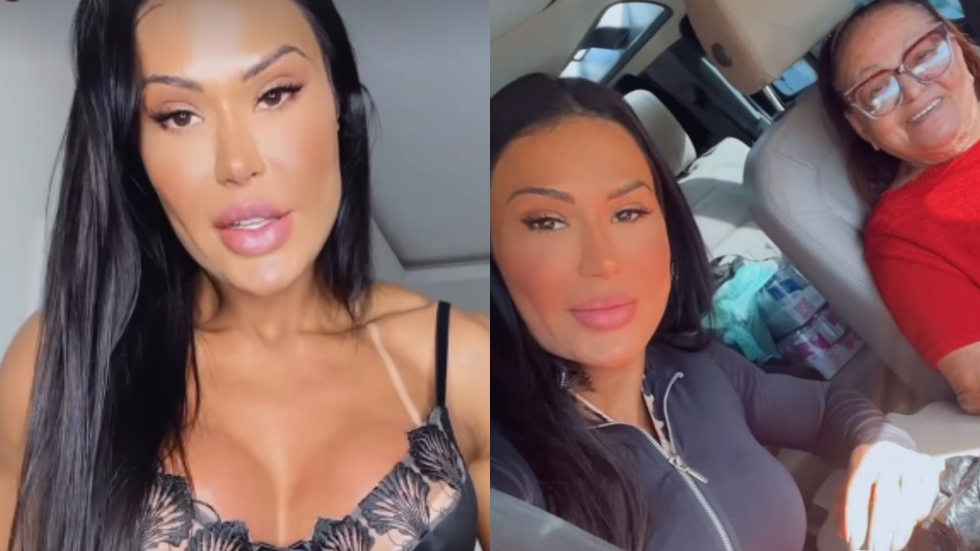 Gracyanne esclarece suposta reconciliação com Belo após foto com a sogra
