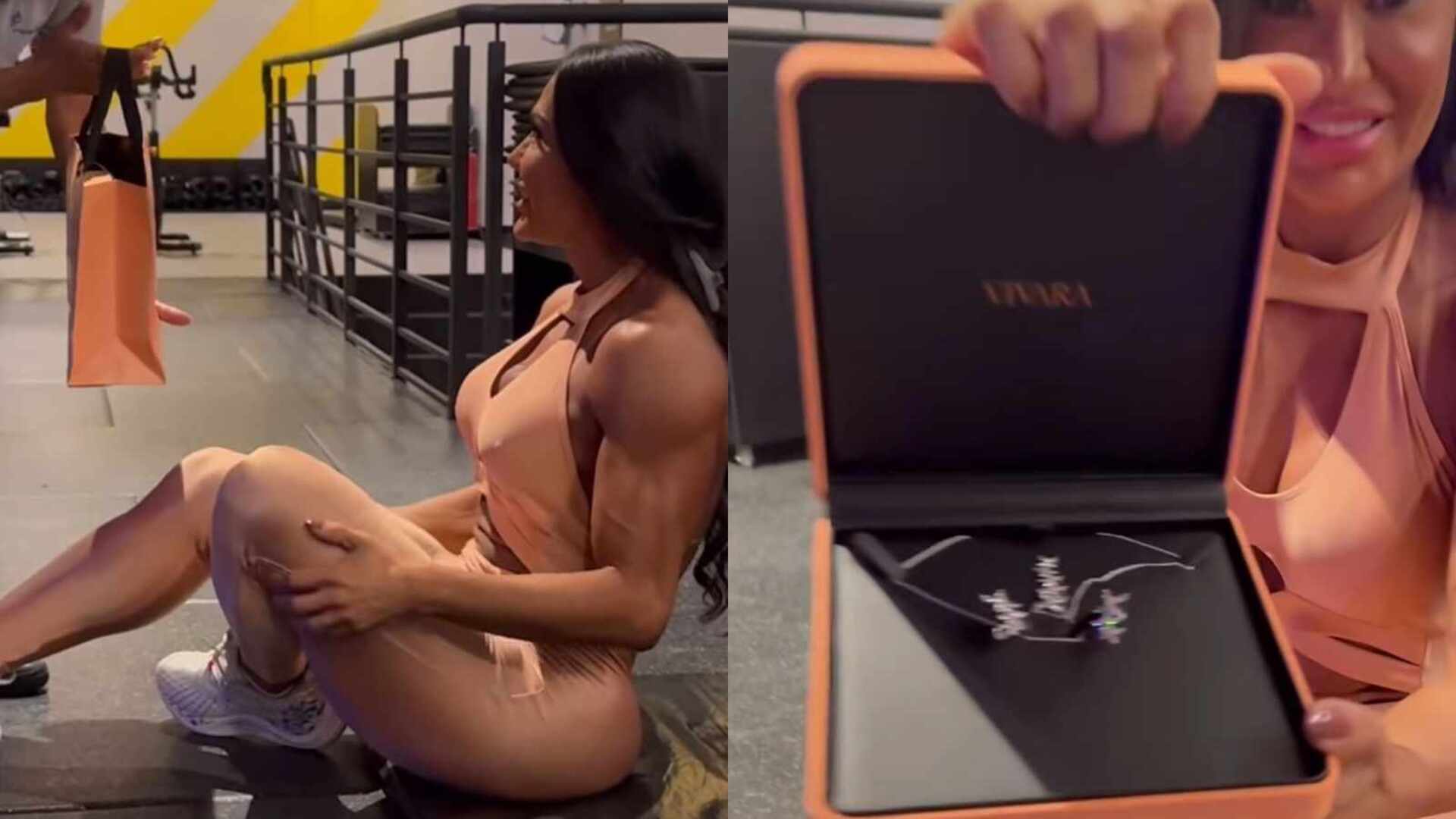 Na academia, Gracyanne ganha novo presente luxuoso de admirador secreto