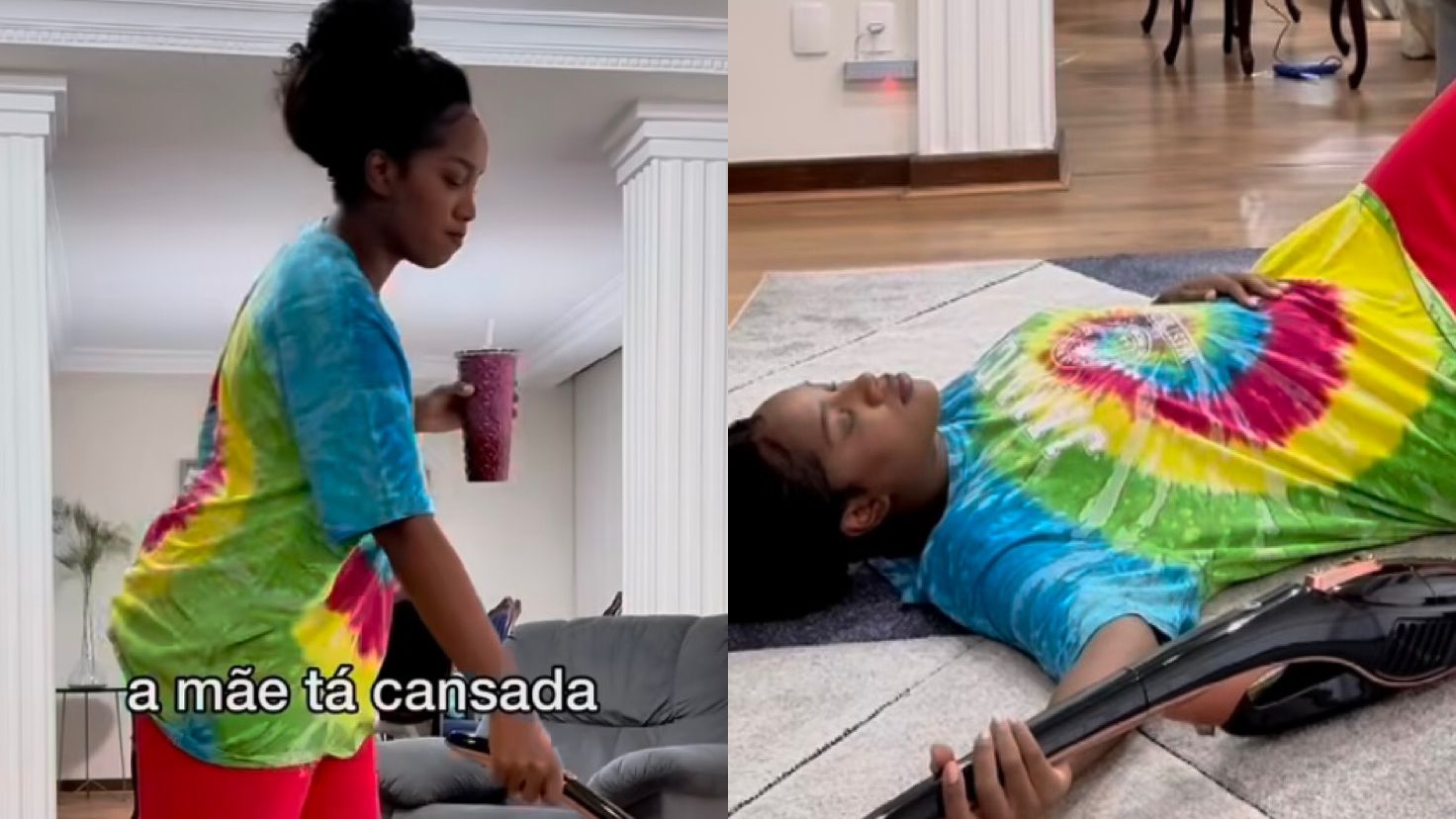 Grávida, Iza brinca sobre cansaço ao arrumar a casa: ‘A mãe está cansada’