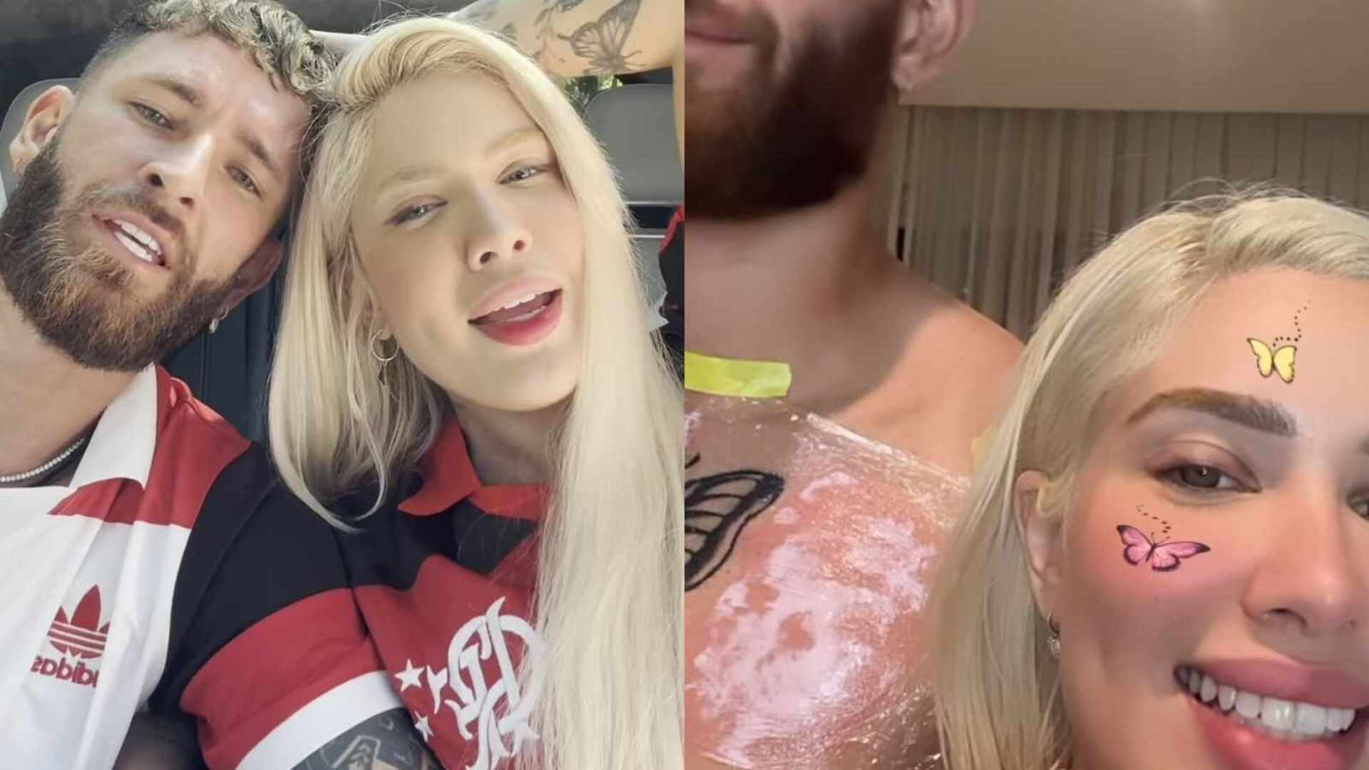 Karoline Lima faz tatuagem romântica com o namorado: ‘Breguice’