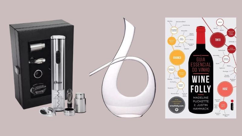 Kit de abridores, adega, livro e mais: 7 itens incríveis para presentear pessoas que amam vinhos