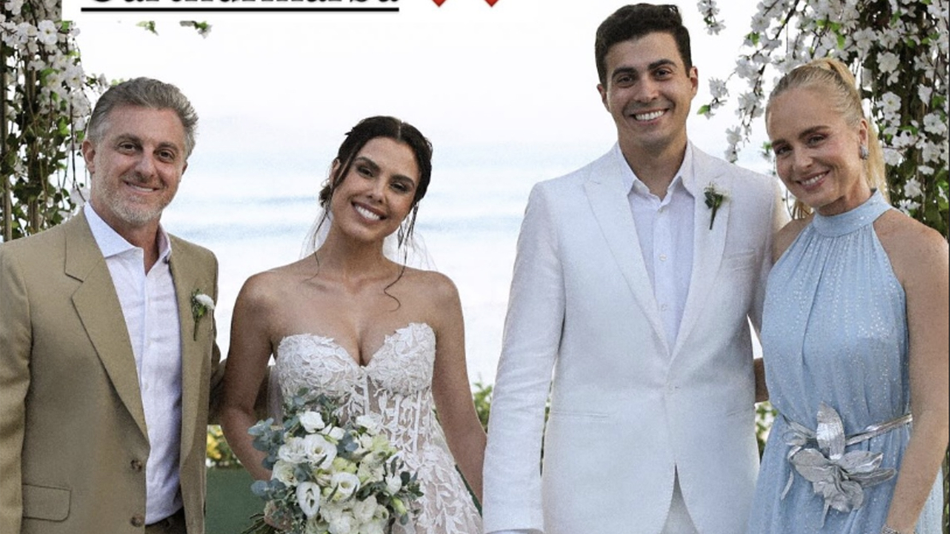 Sobrinho de Angélica, Arthur Marbá se casa com a atriz Lívia Linhares
