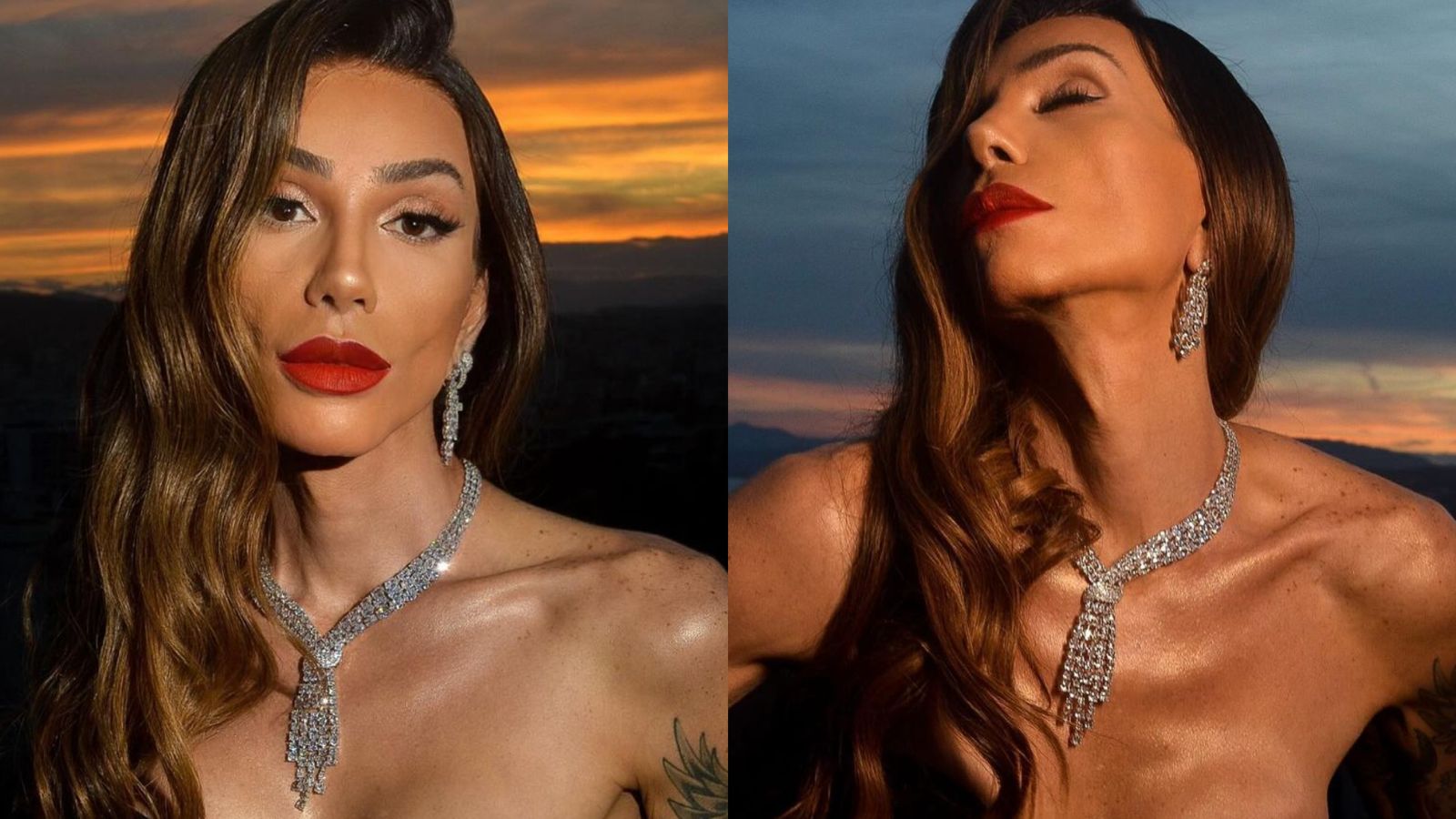 Maya Massafera chama atenção com decote profundo no Festival de Cannes