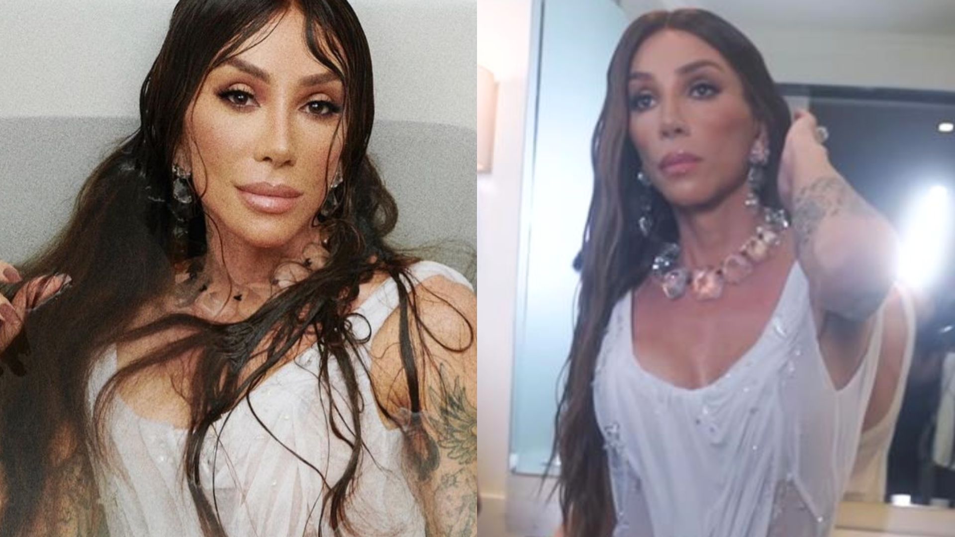 Maya Massafera exibe vídeo de ensaio fotográfico com look transparente