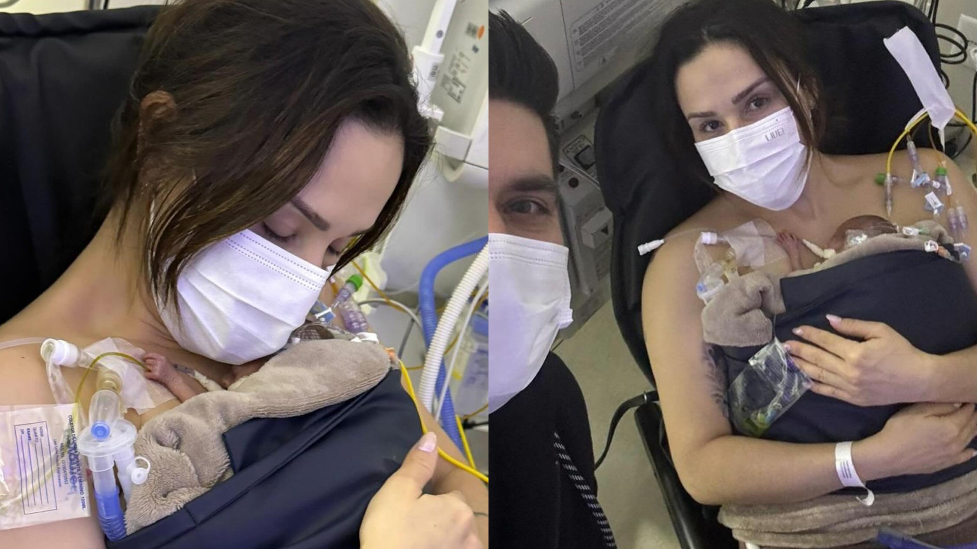 Nadja Haddad se emociona ao pegar o filho no colo: “Senti o coração quentinho”