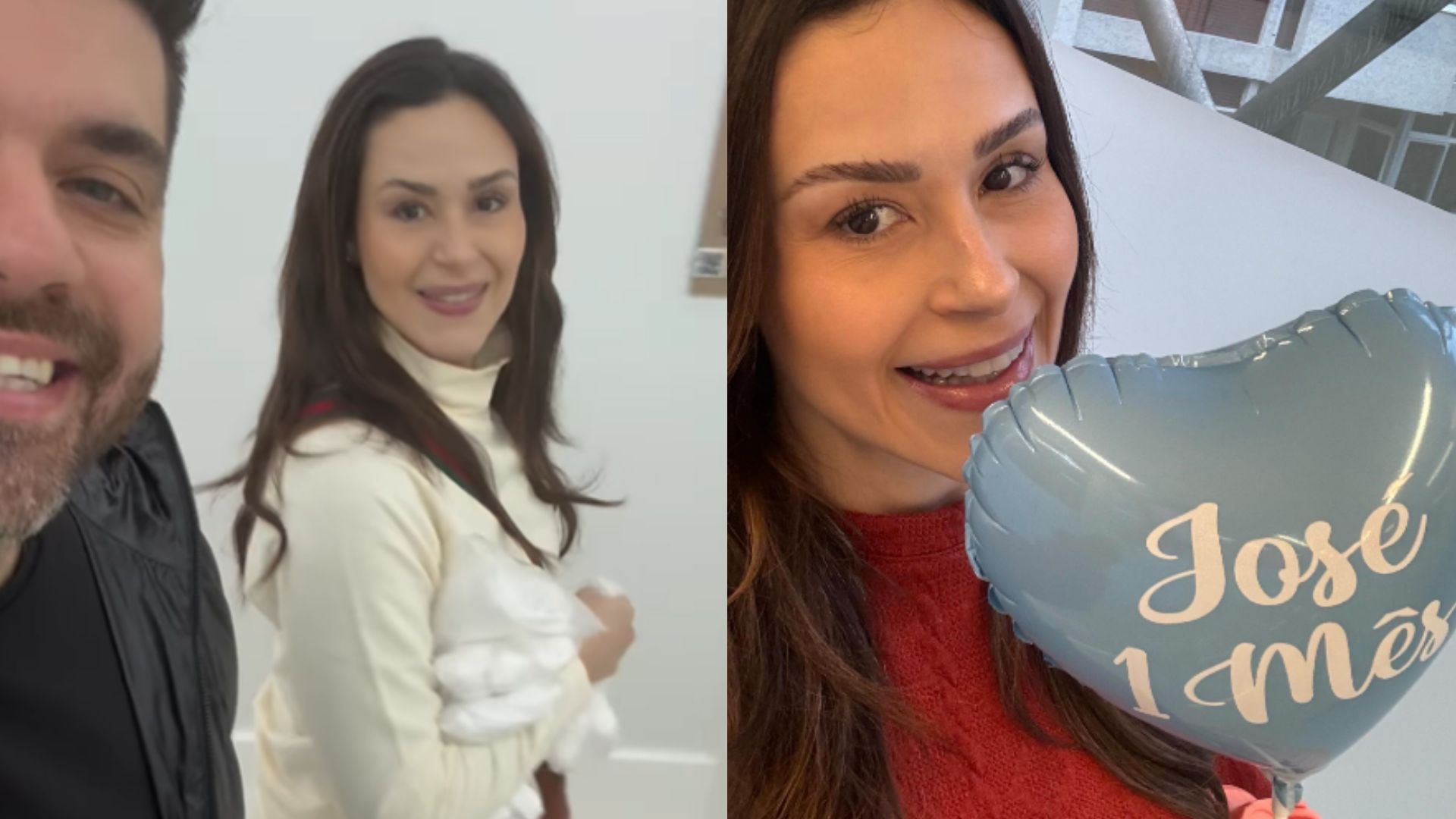 Marido de Nadja Haddad relata emoção ao segurar filho no colo pela primeira vez
