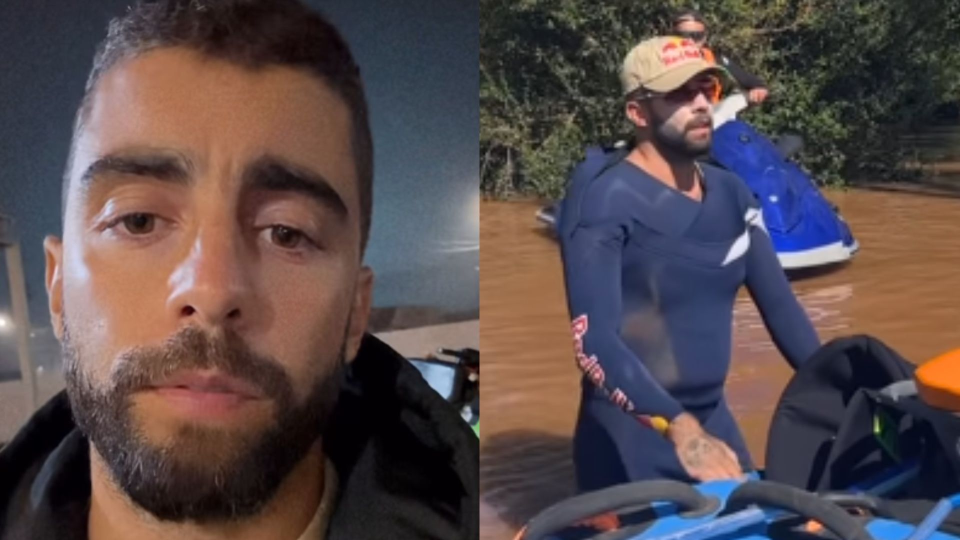 Com jet ski, Pedro Scooby inicia resgate de pessoas no Rio Grande do Sul