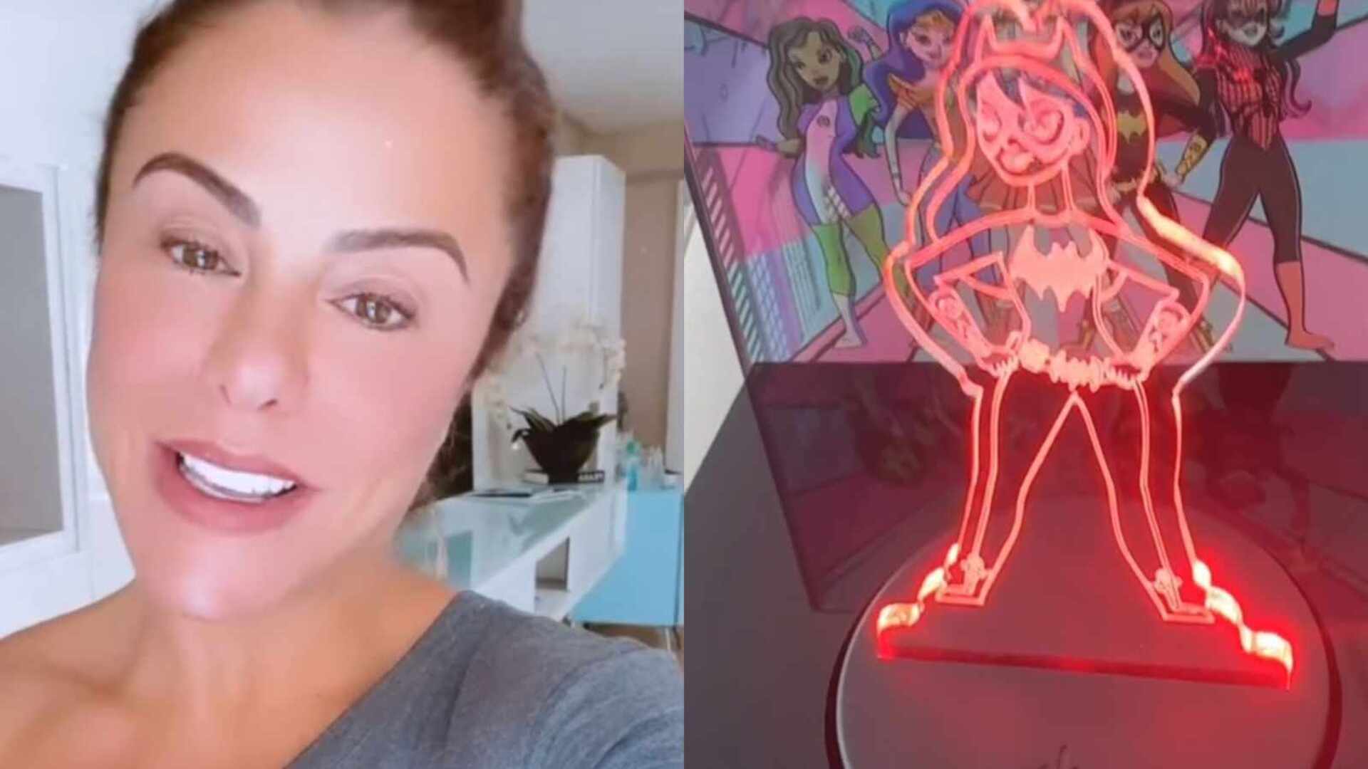 Poliana Rocha recebe convite personalizado da festa da neta