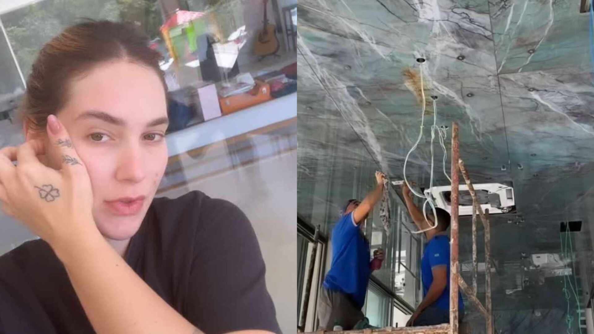 Pedras caras, cascata, piscinas e mais: Virginia choca com obra de mansão