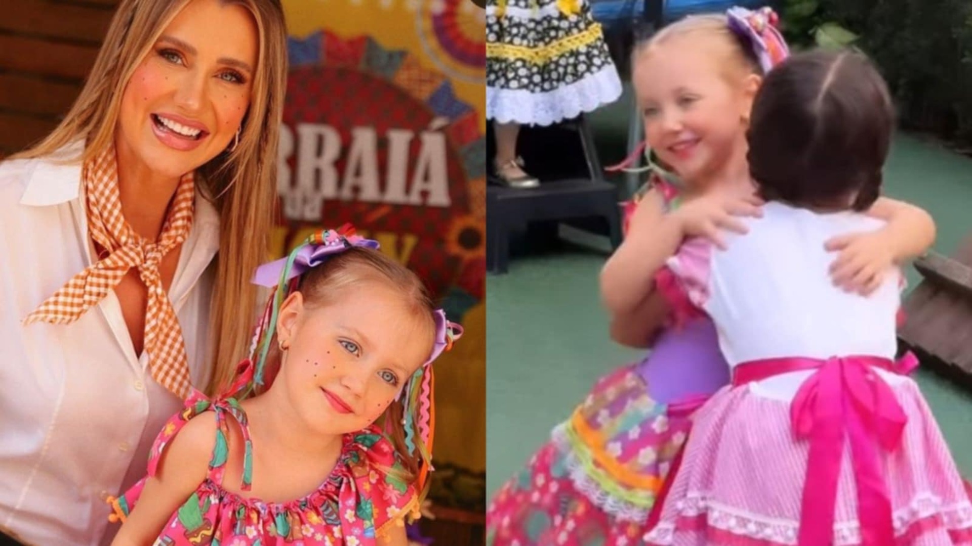 Ana Paula Siebert mostra encontro de sua filha com a de Ticiane Pinheiro