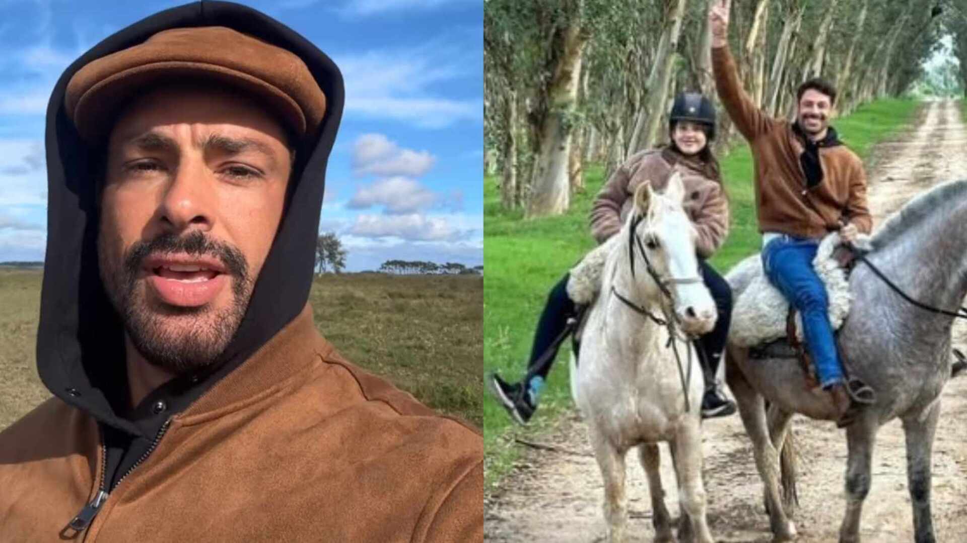 Cauã Reymond surpreende ao mostrar passeios de viagem de férias com a filha