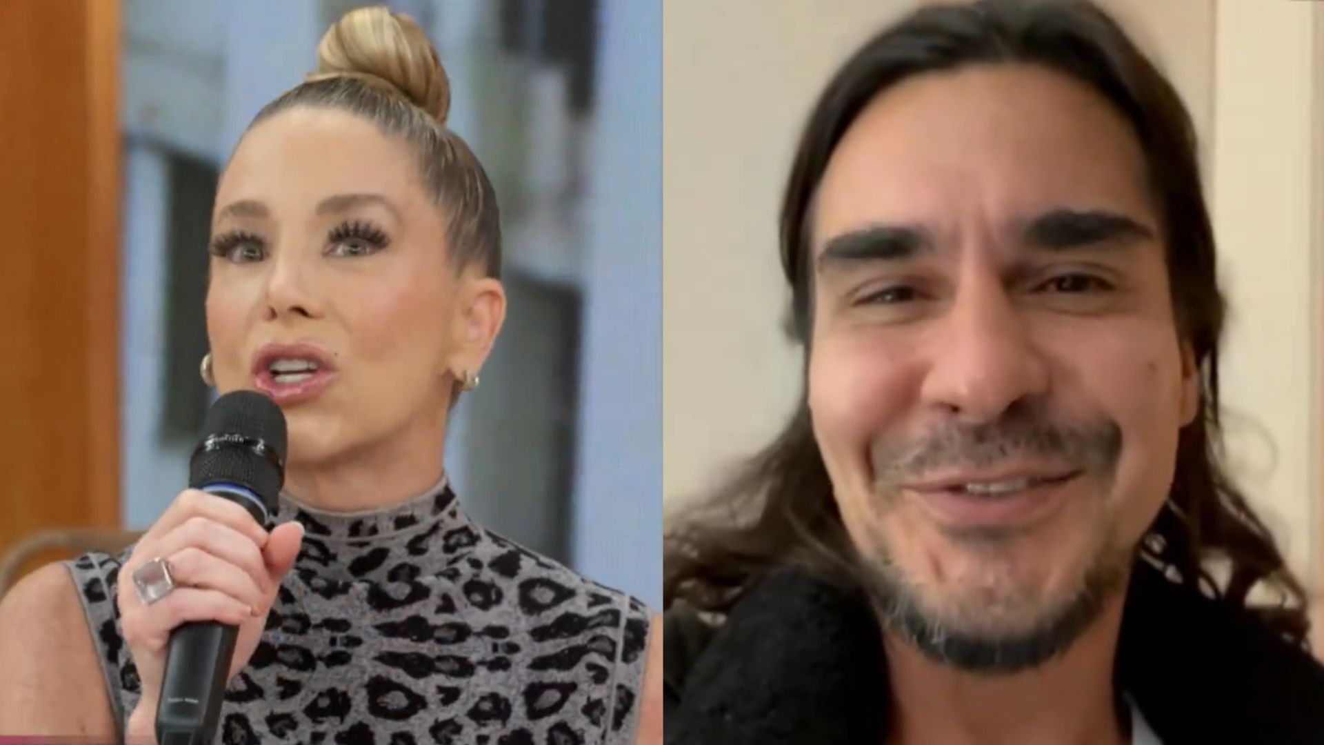 Danielle Winits se emociona com declaração ao vivo de André Gonçalves