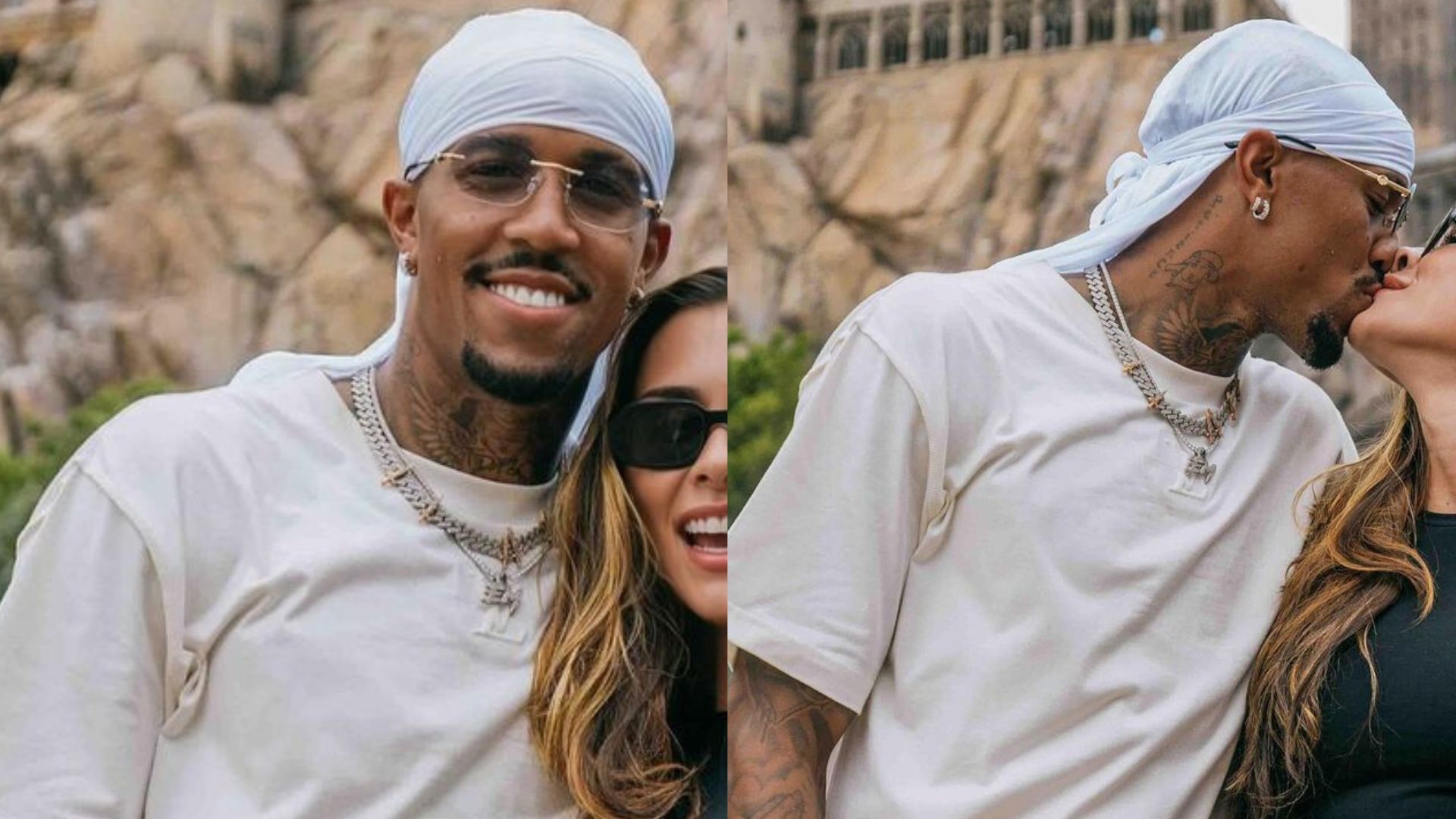 Éder Militão abre álbum de fotos românticas com a nova namorada: ‘Meu amor’